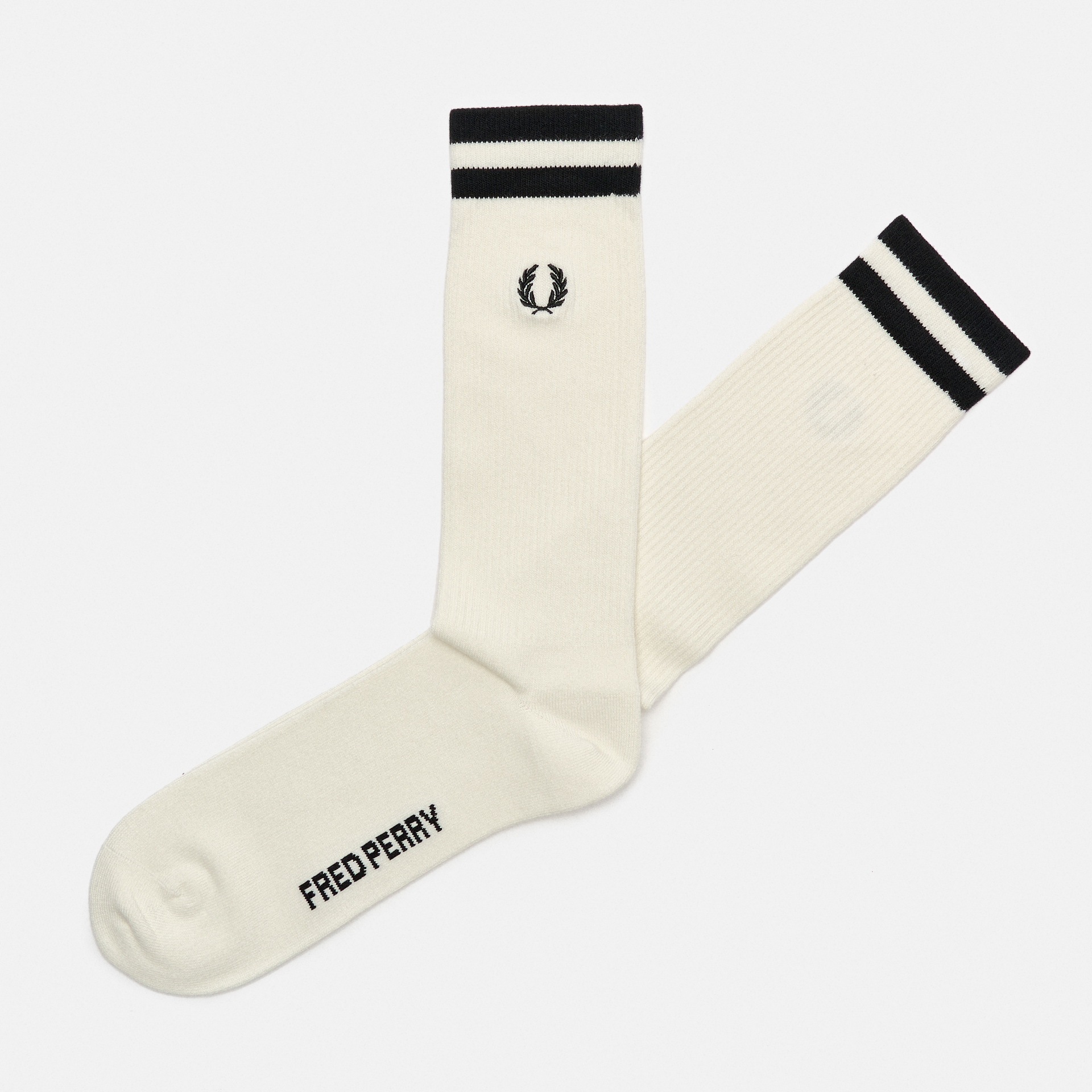 Fred Perry Tipped Sports Sock Snow White/Black