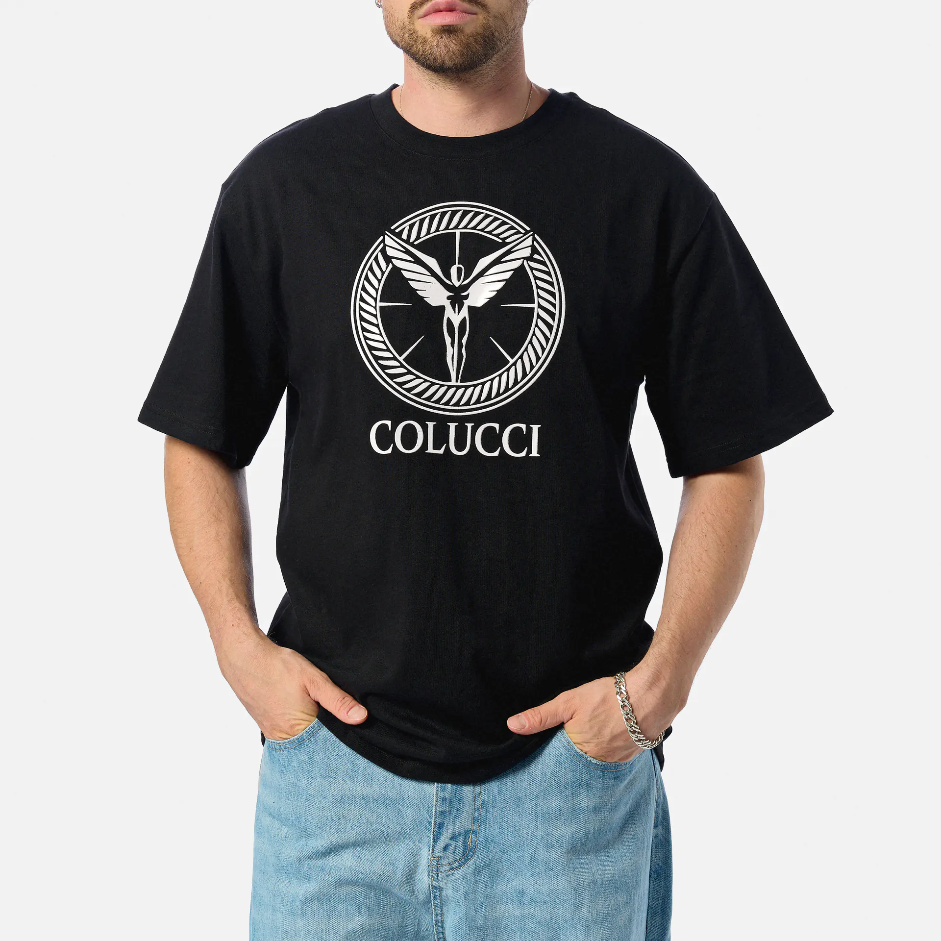 Colucci Logo T-Shirt Ikarus Circle Black/White