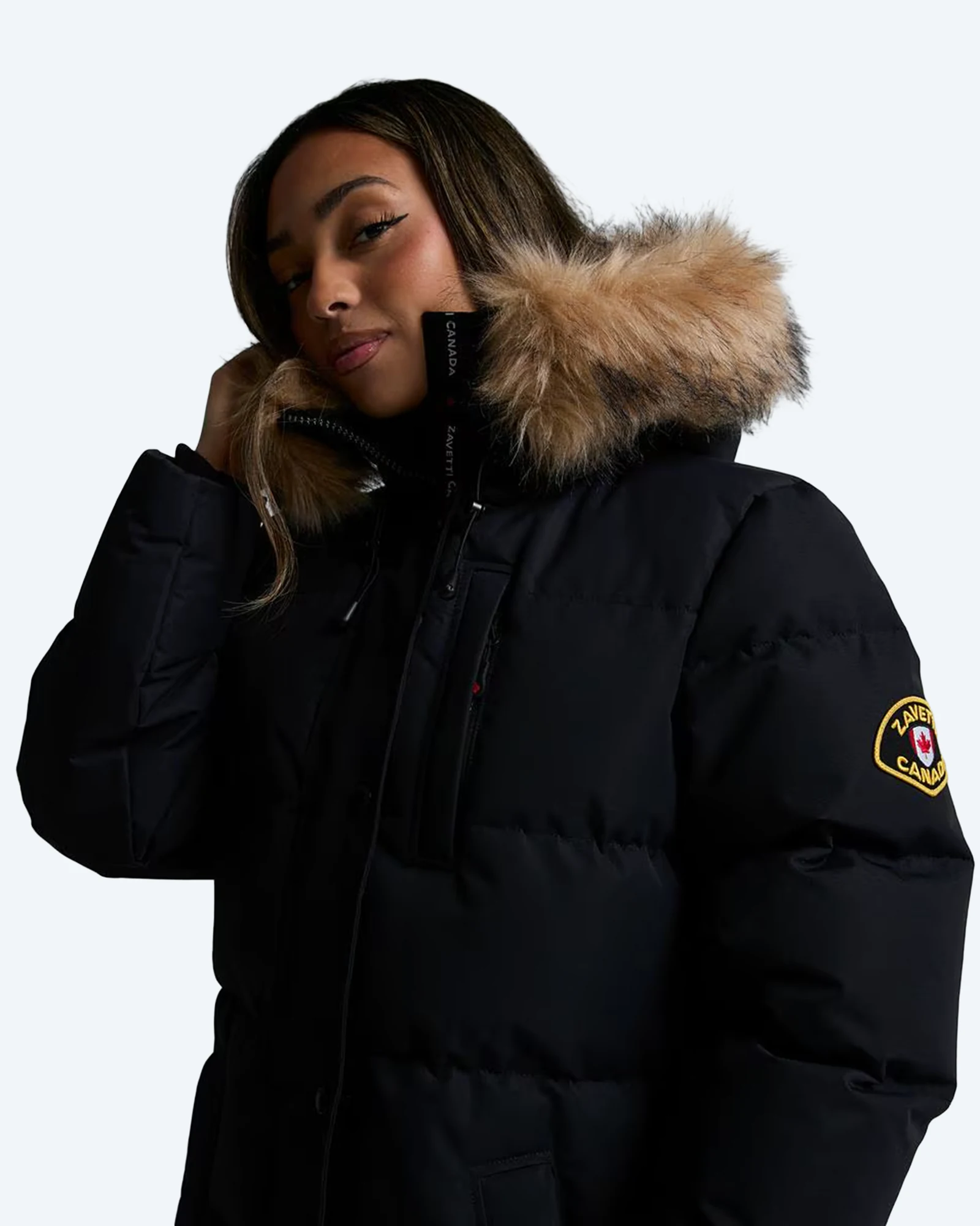 Zavetti Canada Goshawa Puffer Parka Jacket Black