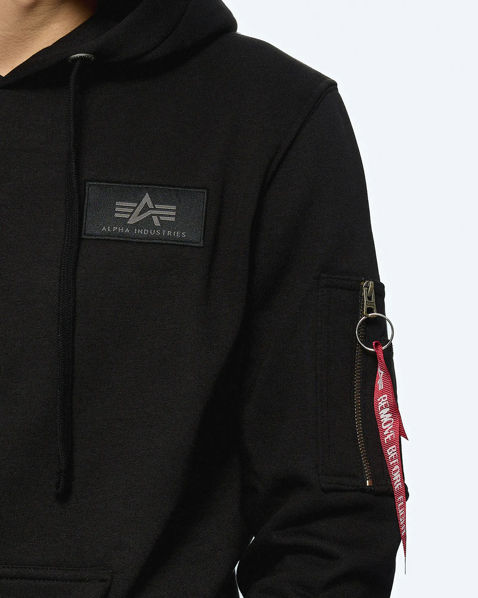 Alpha Industries Back Print Hoody Black Alpha Industries Back Print Hoody Black
