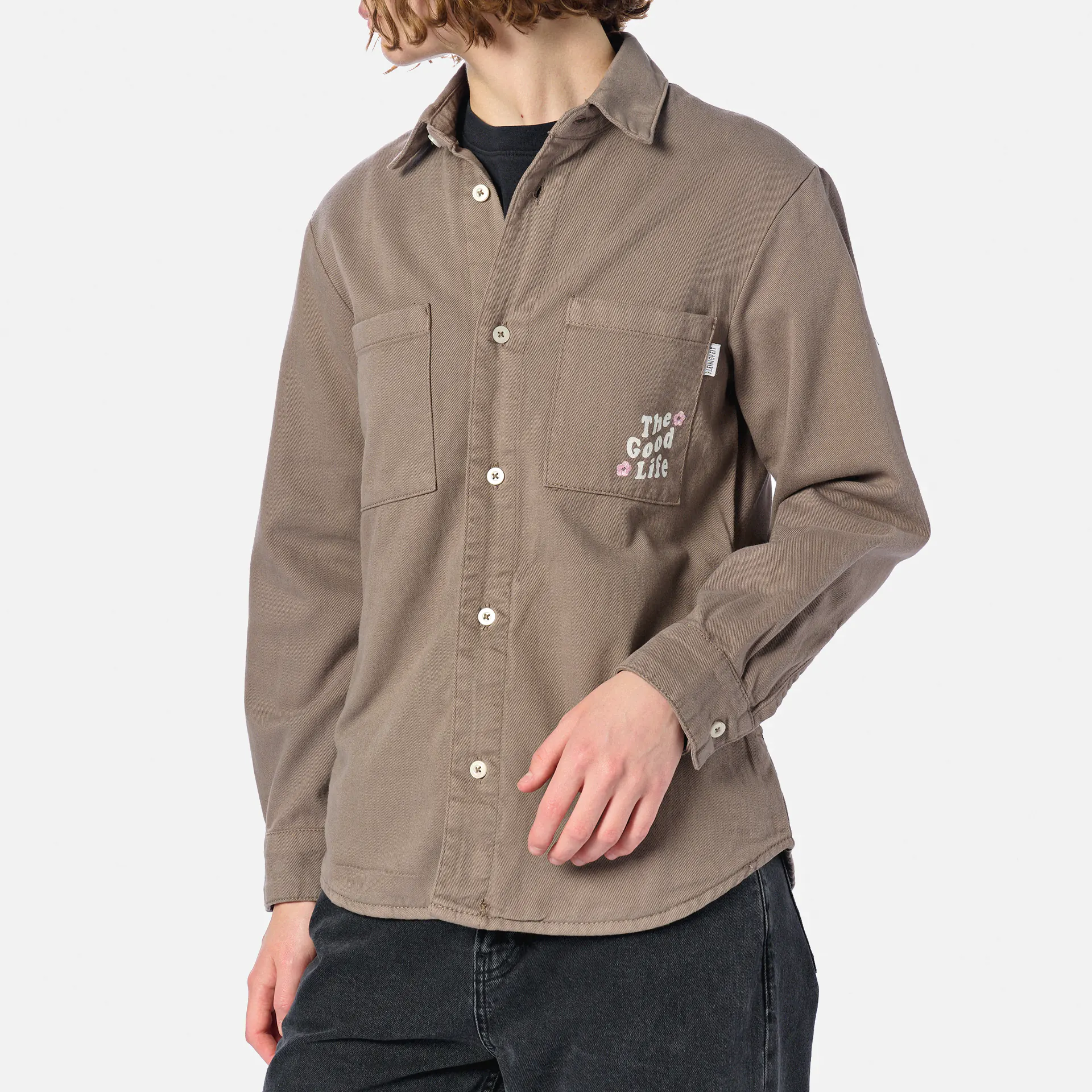 Kleinigkeit Görls Denim Moore Life Overshirt Smoky Beige