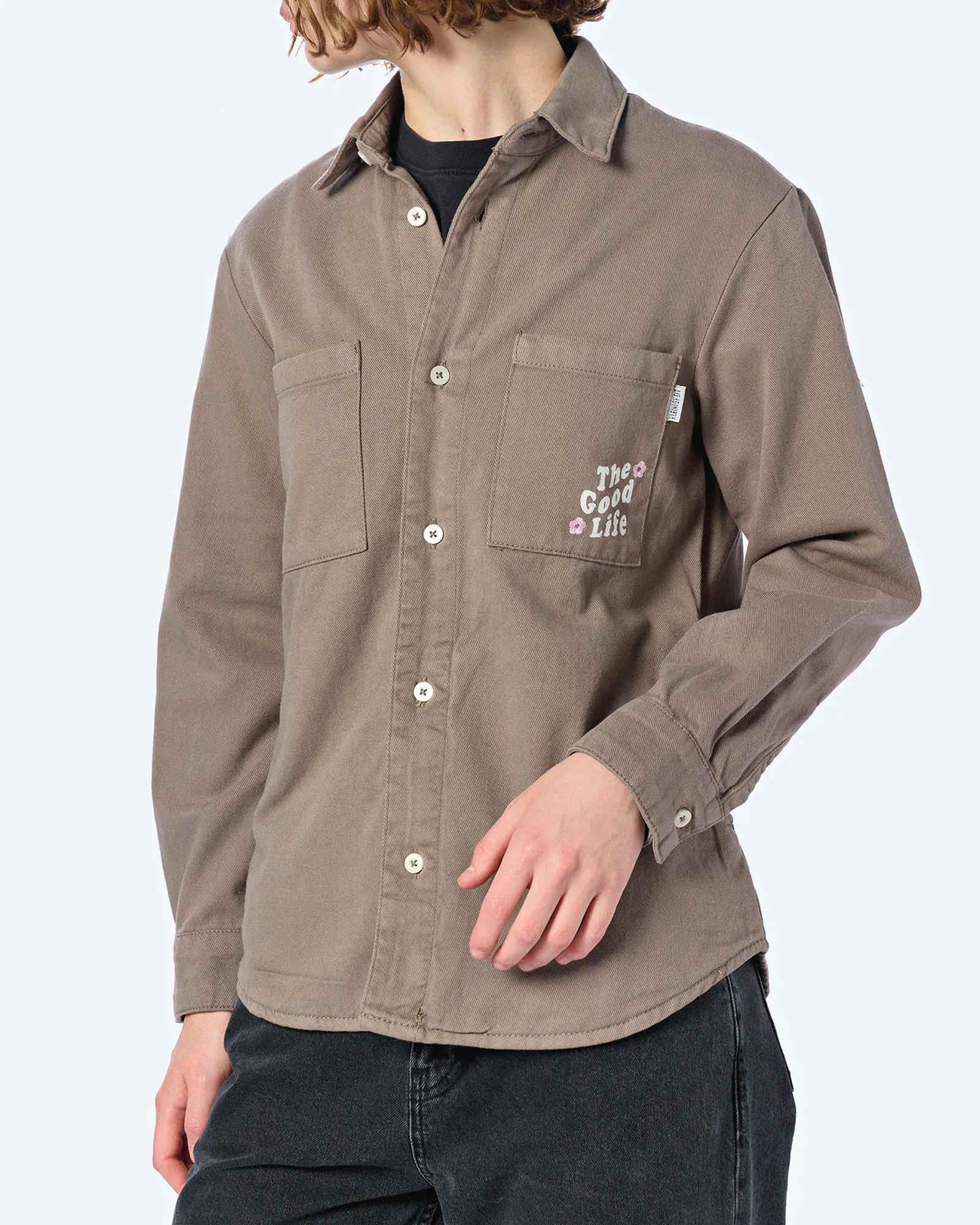 Kleinigkeit Görls Denim Moore Life Overshirt Smoky Beige Kleinigkeit Görls Denim Moore Life Overshirt Smoky Beige