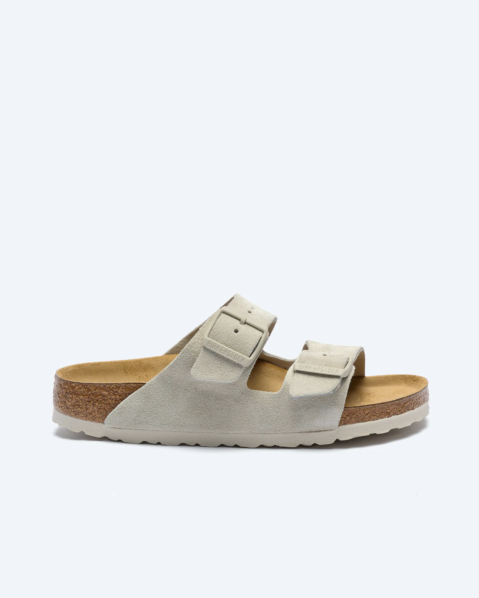 Birkenstock Women Arizona Suede Leather Sandals Oyster