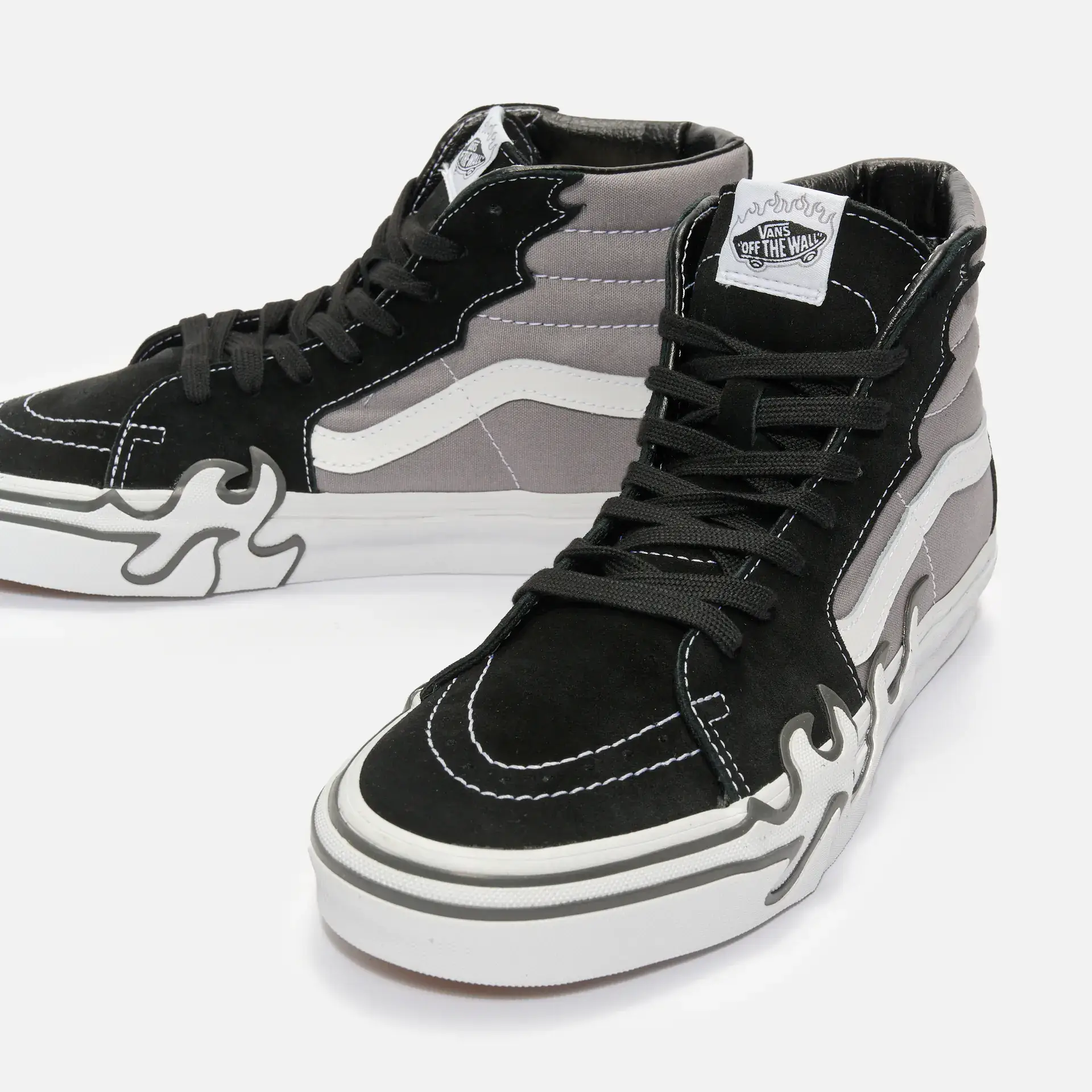 Vans SK8-Hi Flame Sneakers Gray Vans SK8-Hi Flame Sneakers Gray