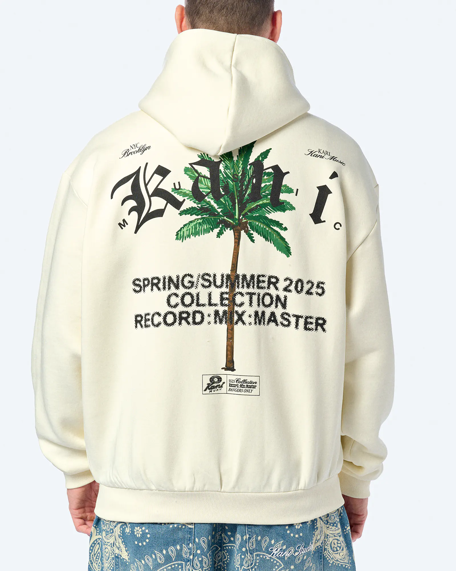 Karl Kani Kani Palm Zip Hoodie White Karl Kani Kani Palm Zip Hoodie White