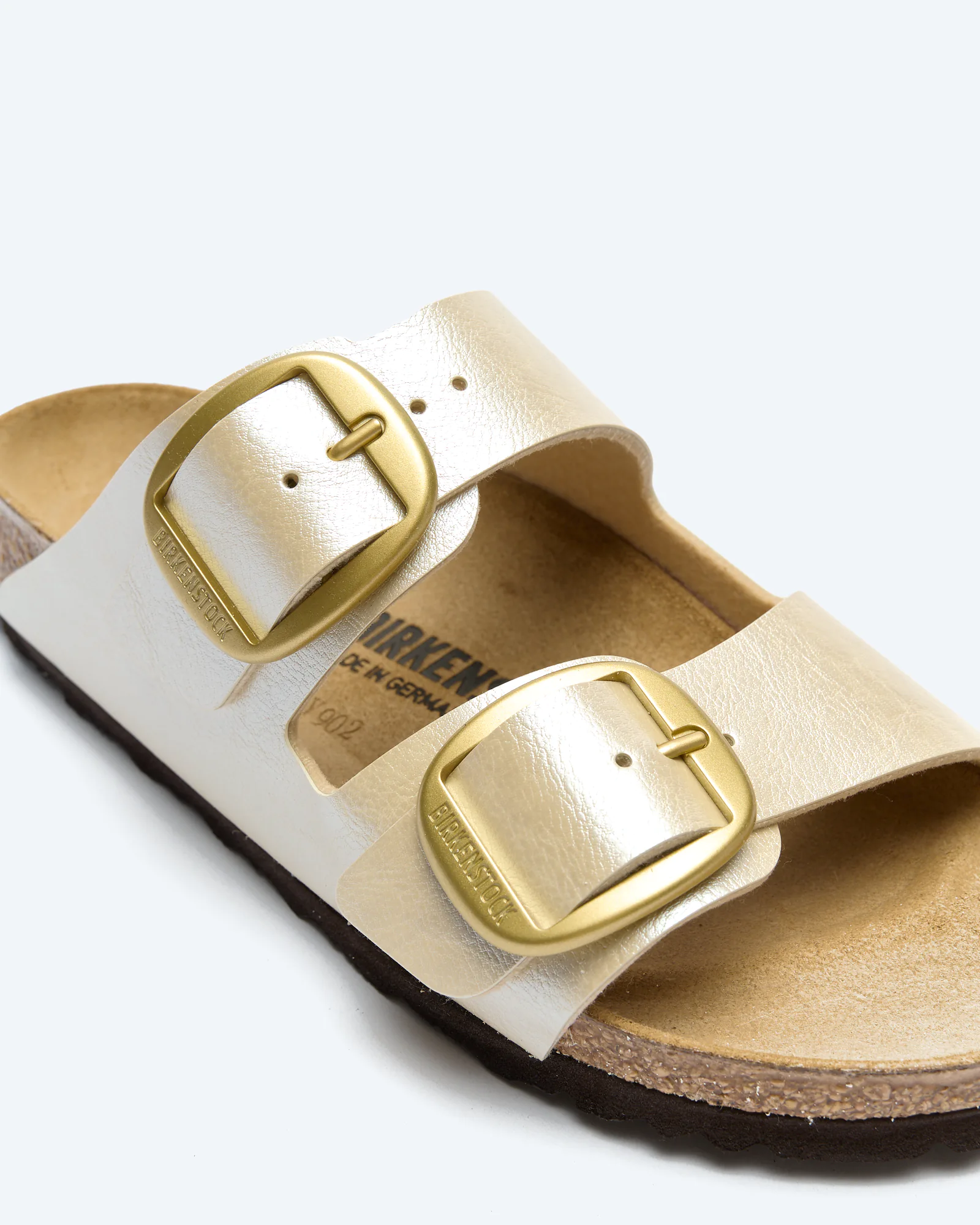 Birkenstock Arizona Big Buckle Birko-Flor Sandals Graceful Pearl White