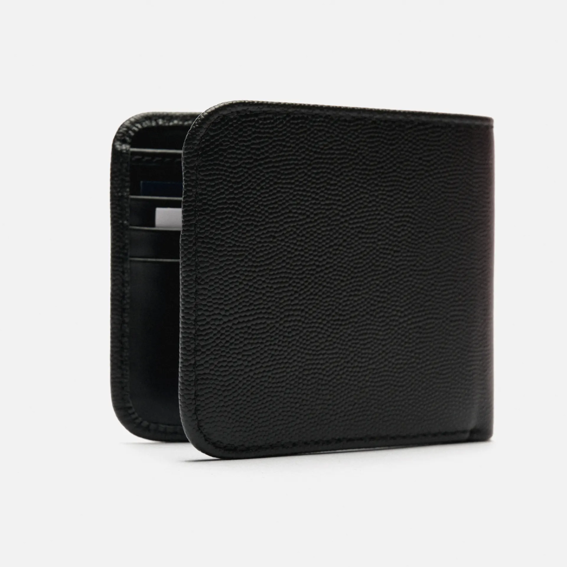 Fred Perry Scotchgrain Leather Billfold Wallet Black