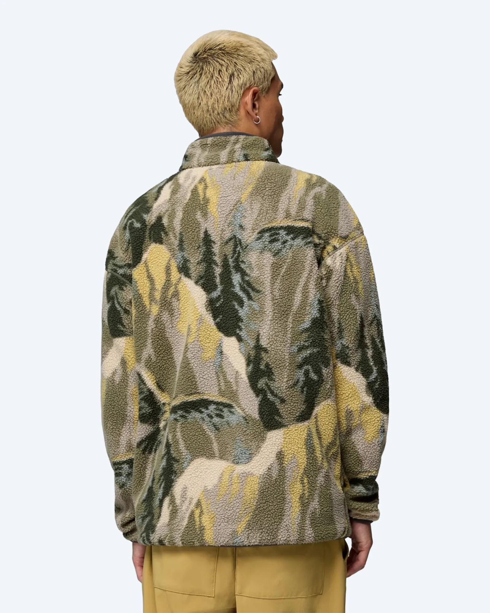 Helvetia™ II Printed Half Snap Fleece Stone Green Soa