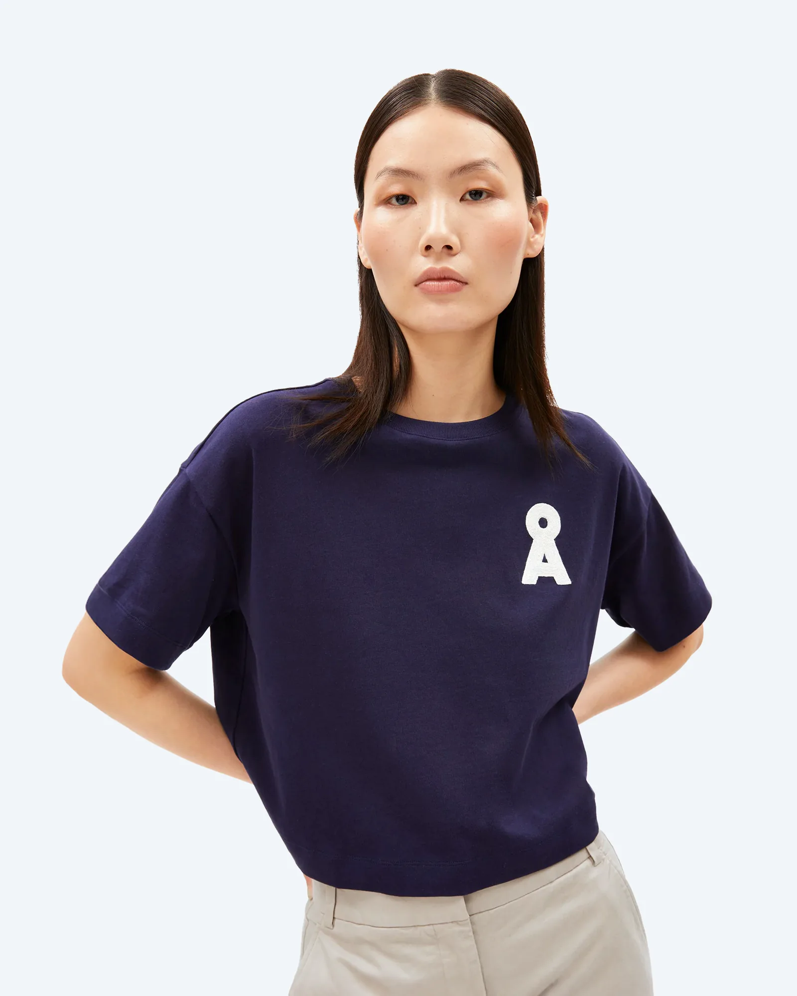 ARMEDANGELS ALBERTARAA T-SHIRT Tinted Navy