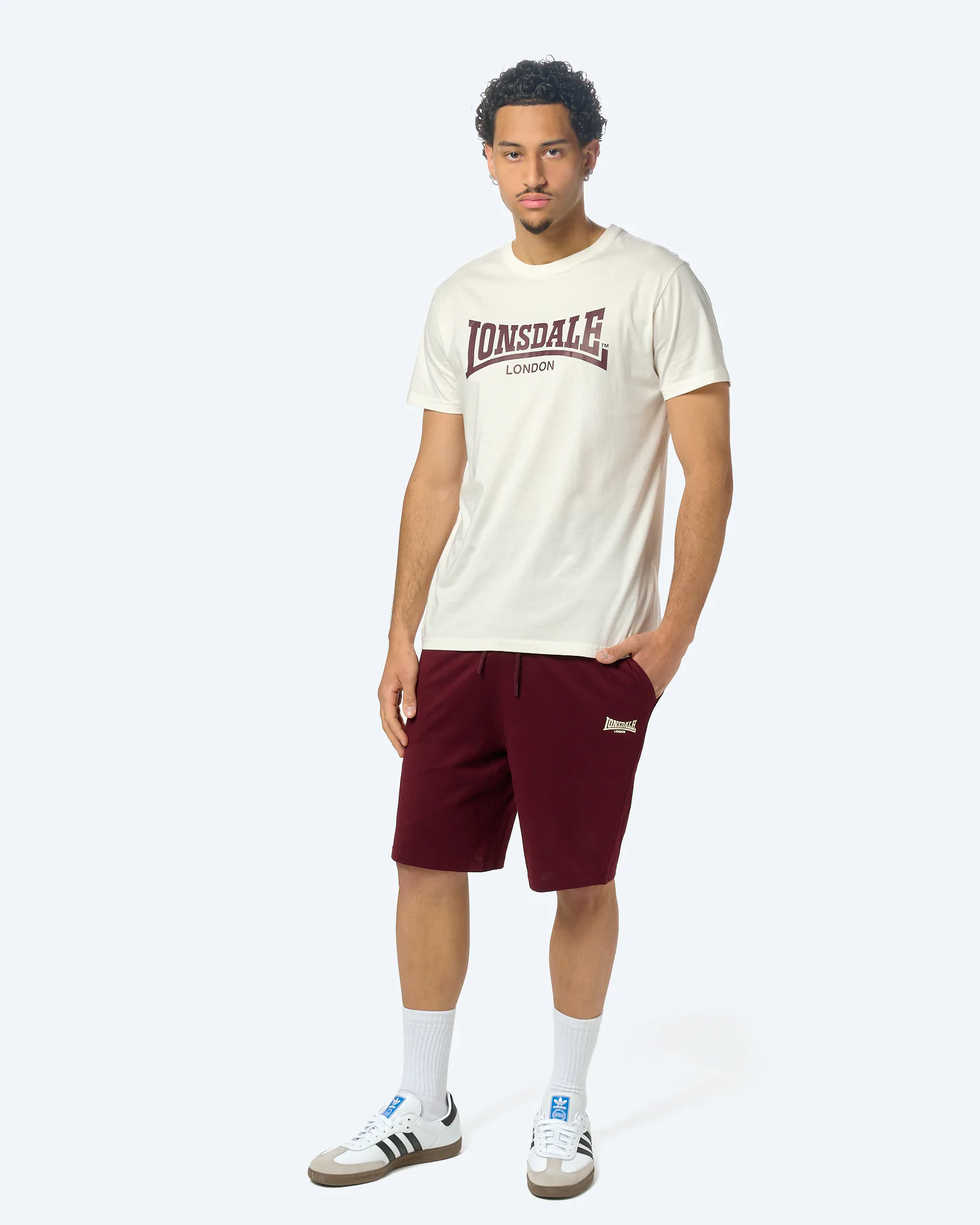 Lonsdale Moy Set Ecru/Oxblood