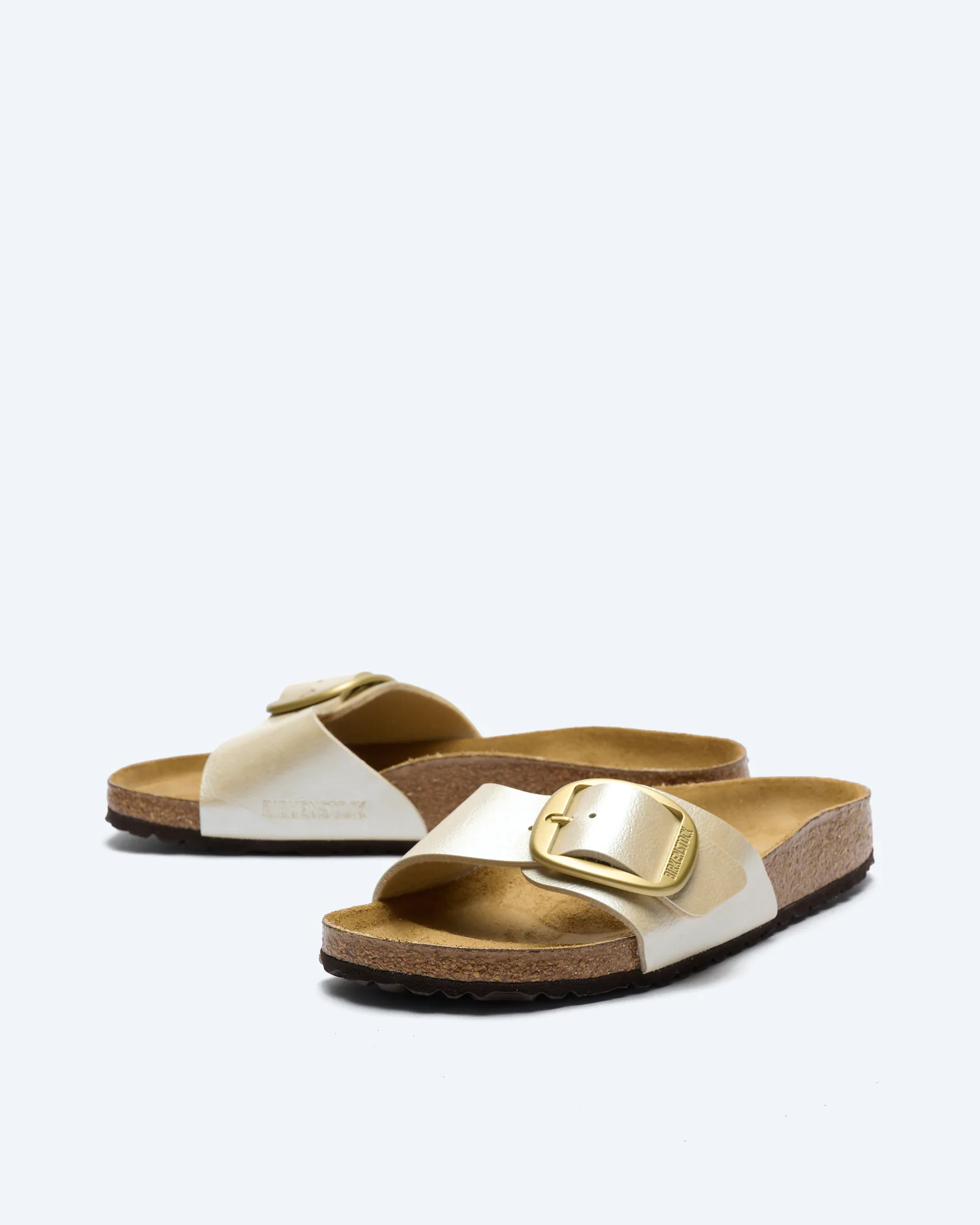 Birkenstock Madrid Big Buckle Narrow Sandals Graceful Pearl White