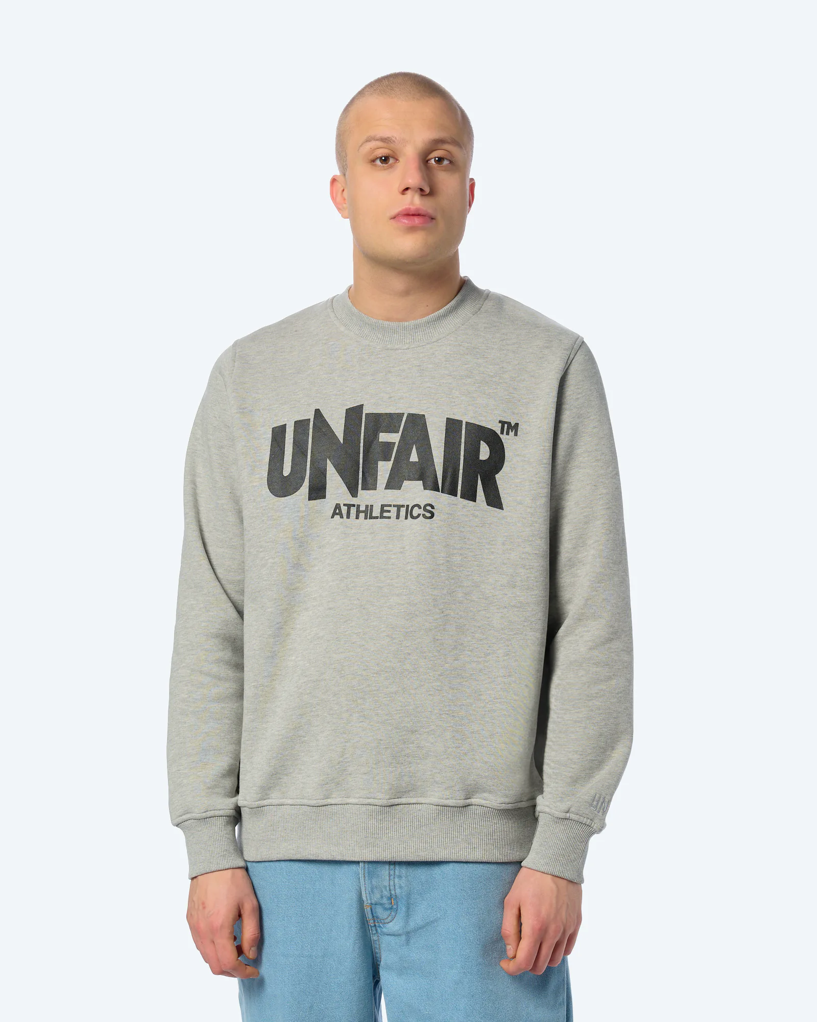 Unfair Athletics Classic Label Crewneck Grey Melange