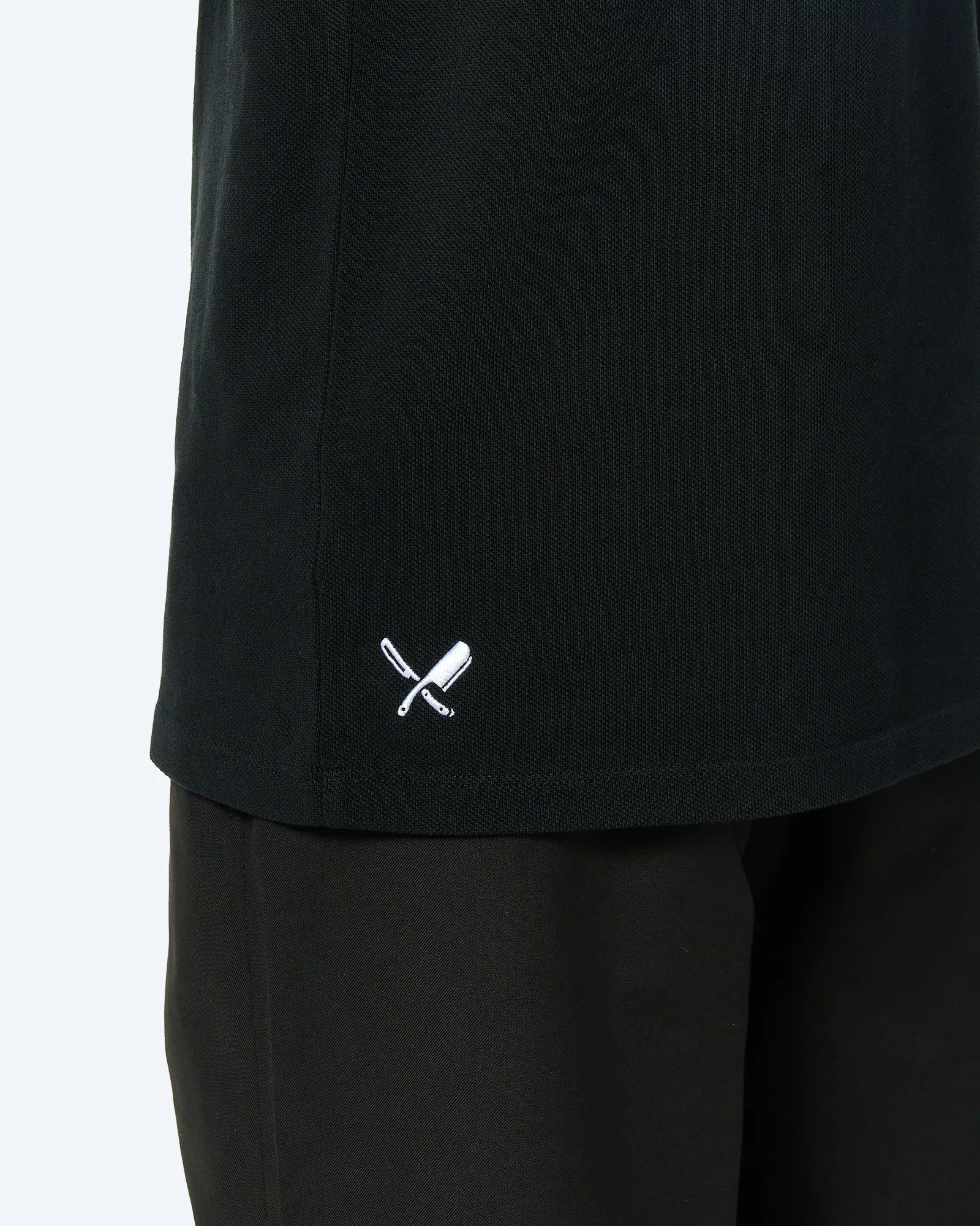 Distorted People Pique Poloshirt Black