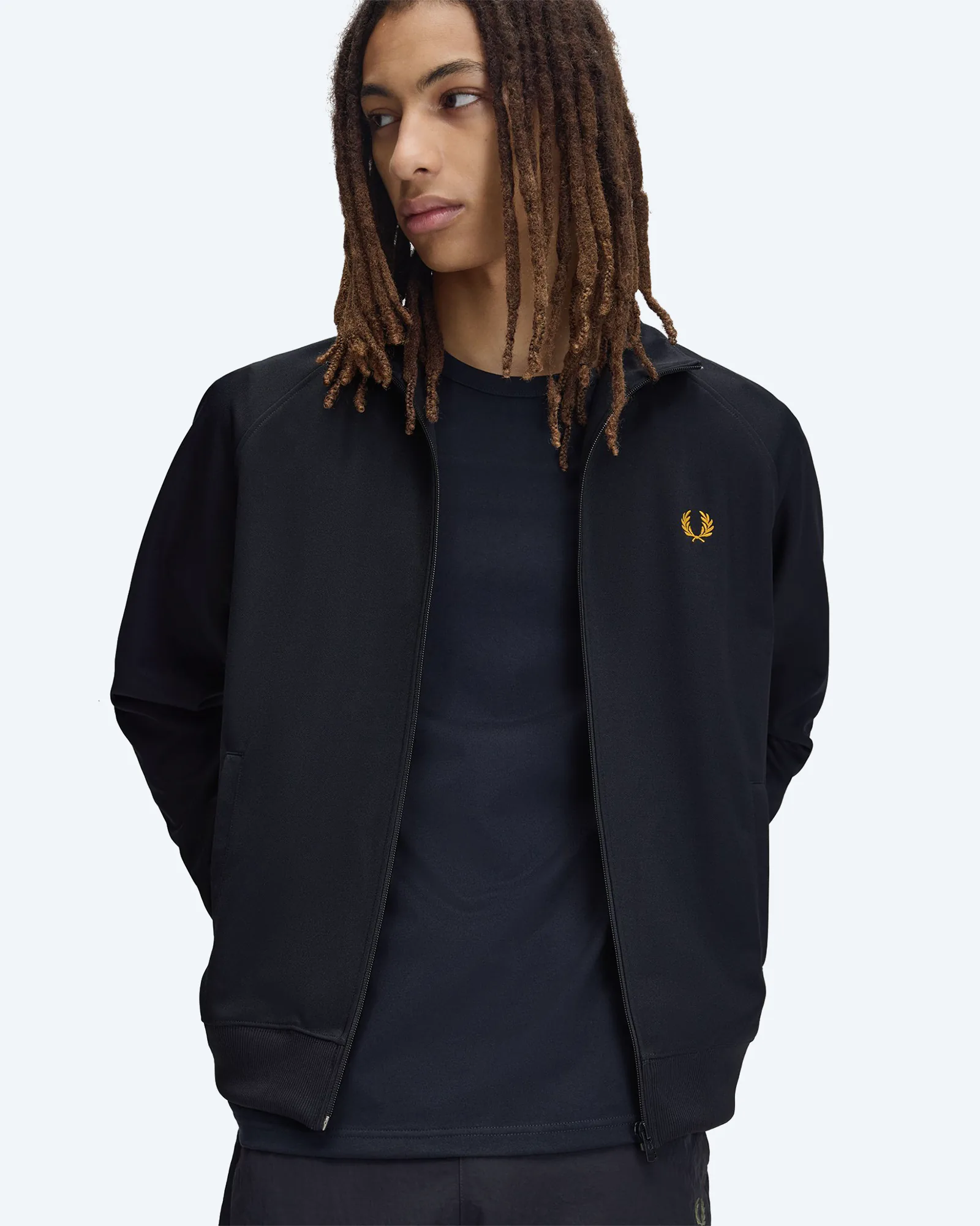 Contrast Tape Track Jacket Navy