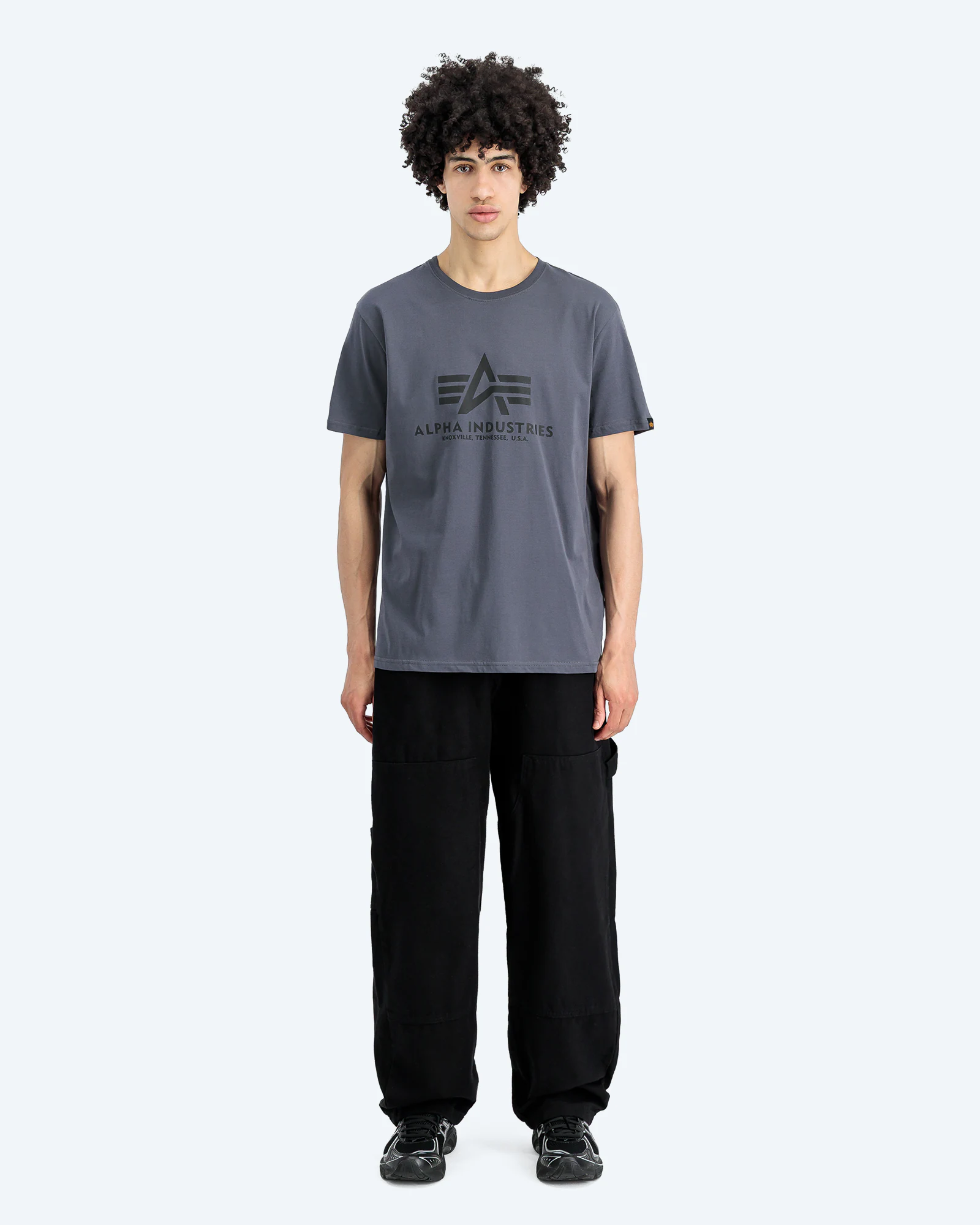 Basic T-Shirt Grey Black/Black