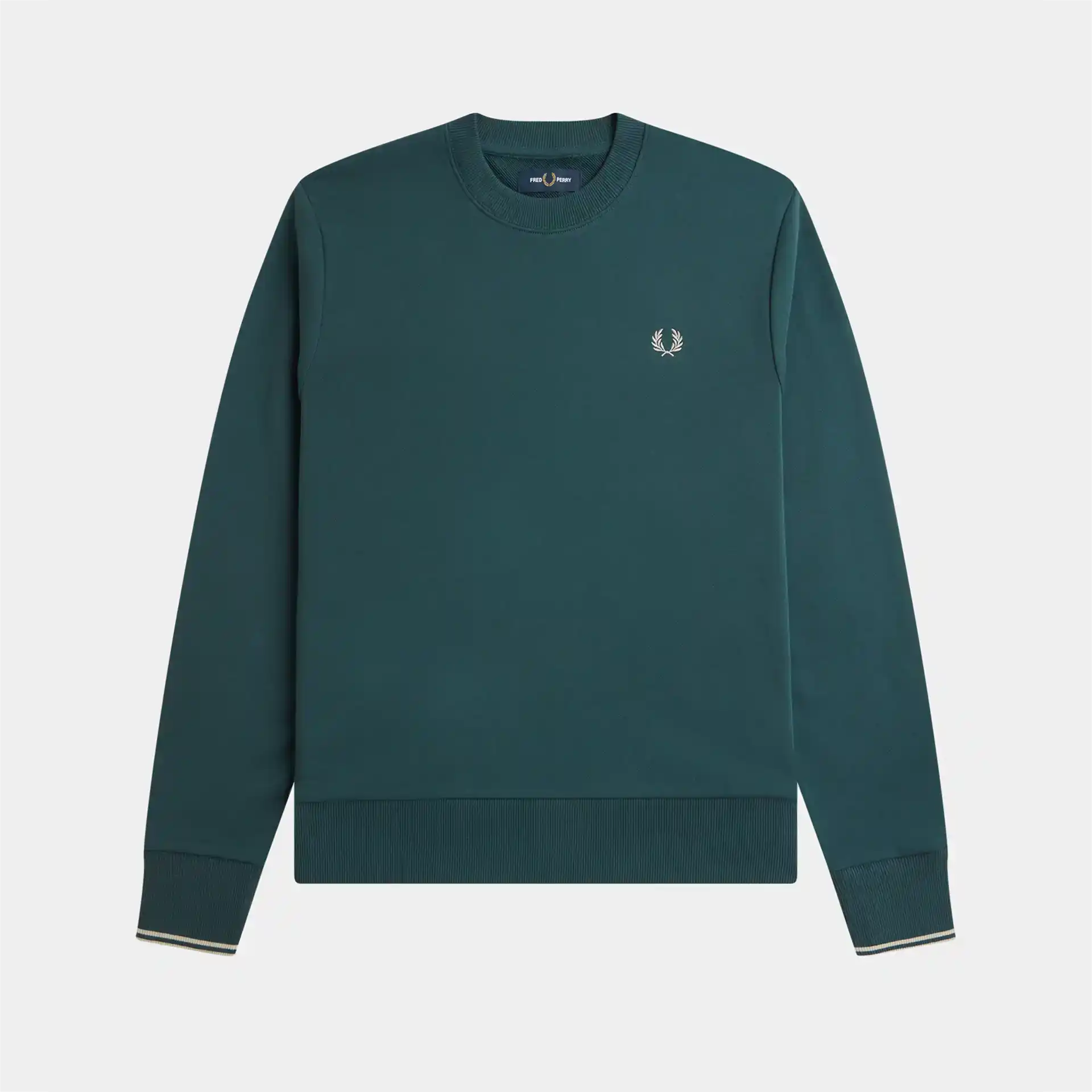 Fred Perry Crew Neck Sweatshirt Petrol Blue