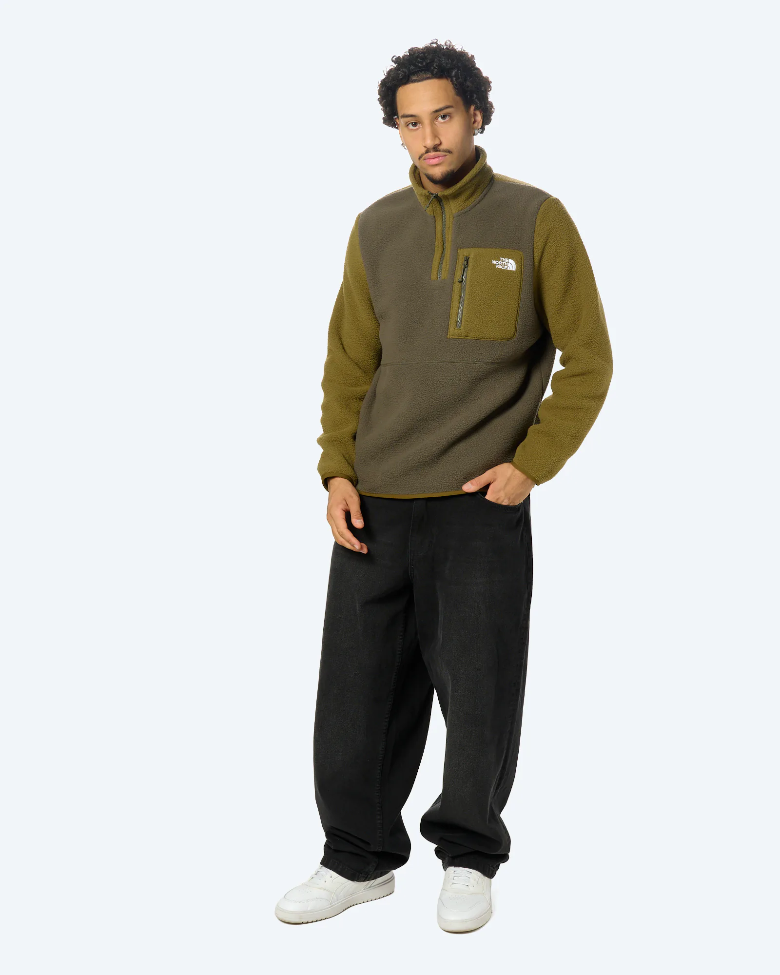 M Yumiori 1/4 Zip New Taupe Green
