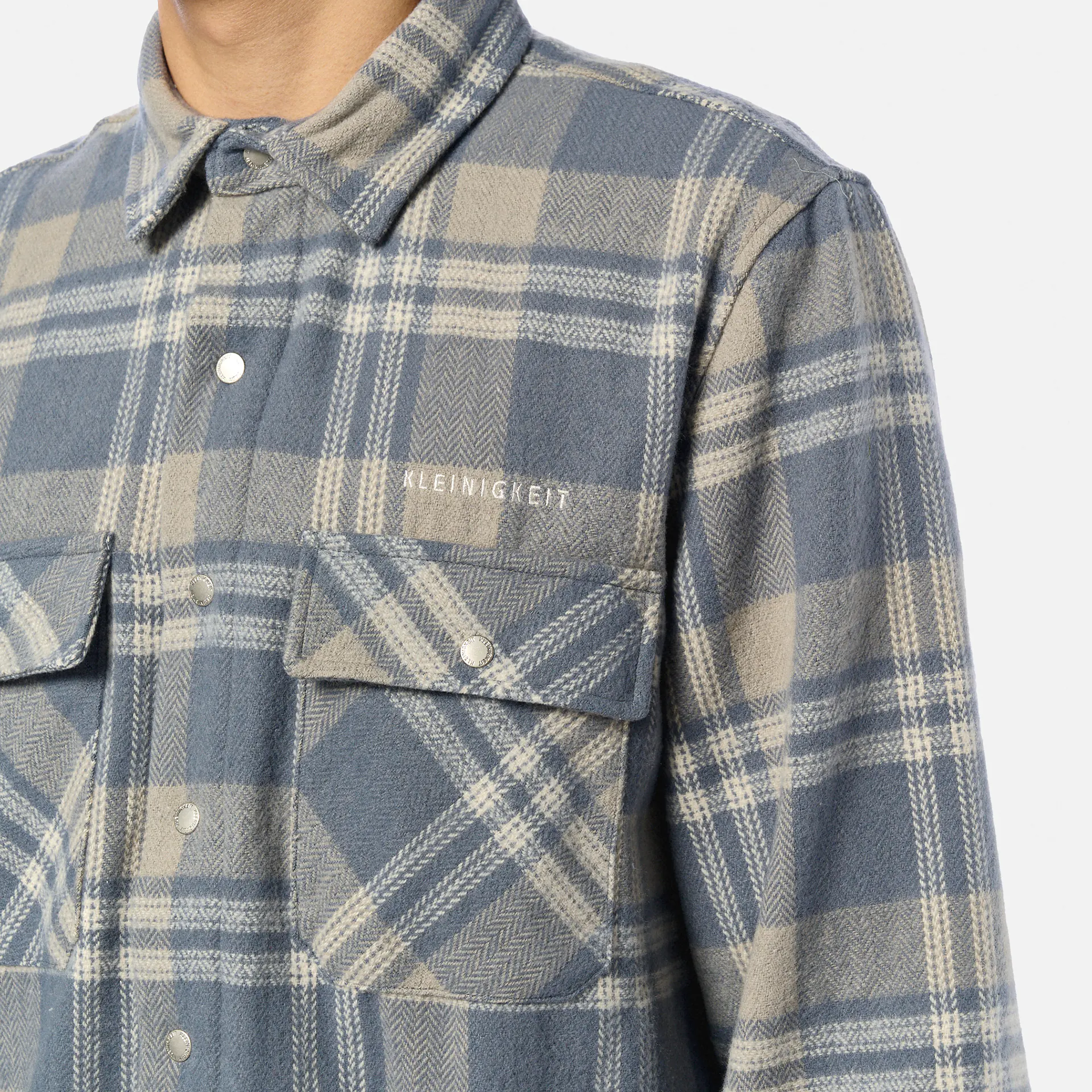 Kleinigkeit Bois Flanellson Mandela Shirt Blue/Grey/Offwhite