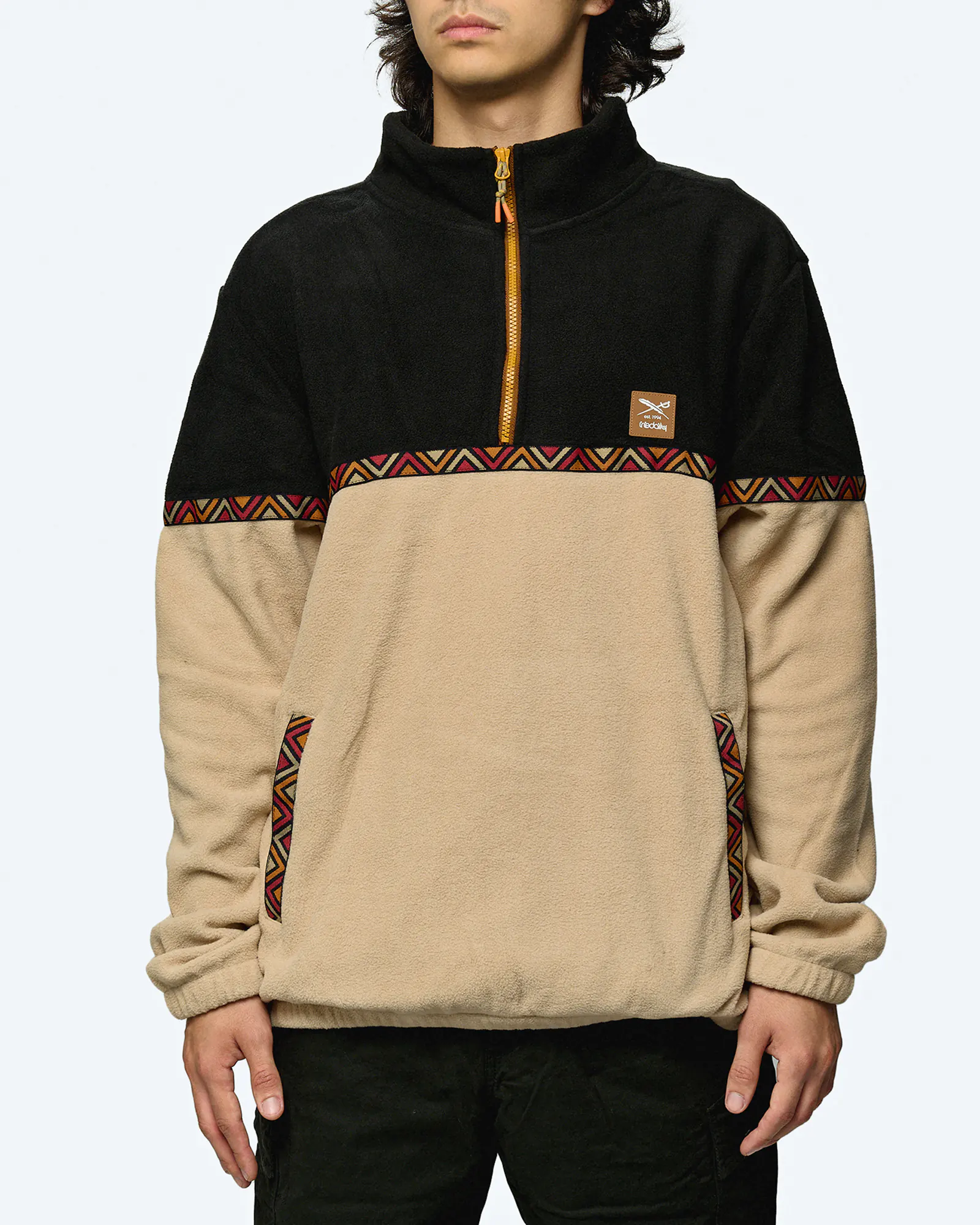 Iriedaily Monte Noe Polar Fleece Troyer Khaki Iriedaily Monte Noe Polar Fleece Troyer Khaki