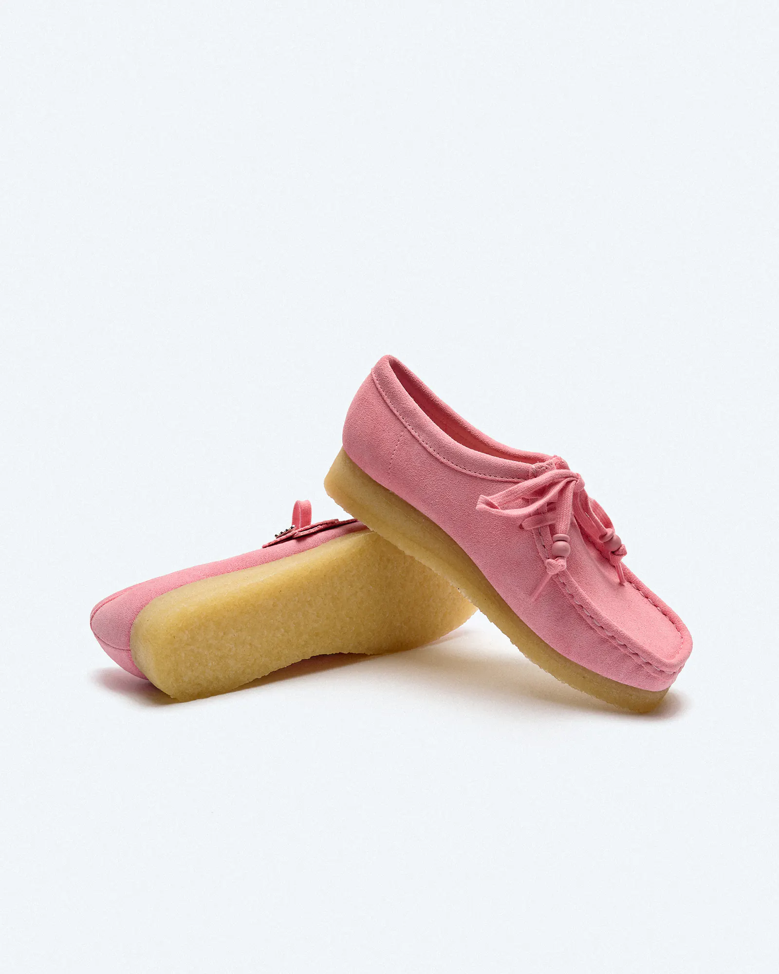 Clarks Women's Wallabee Suede Shoes Candy Pink