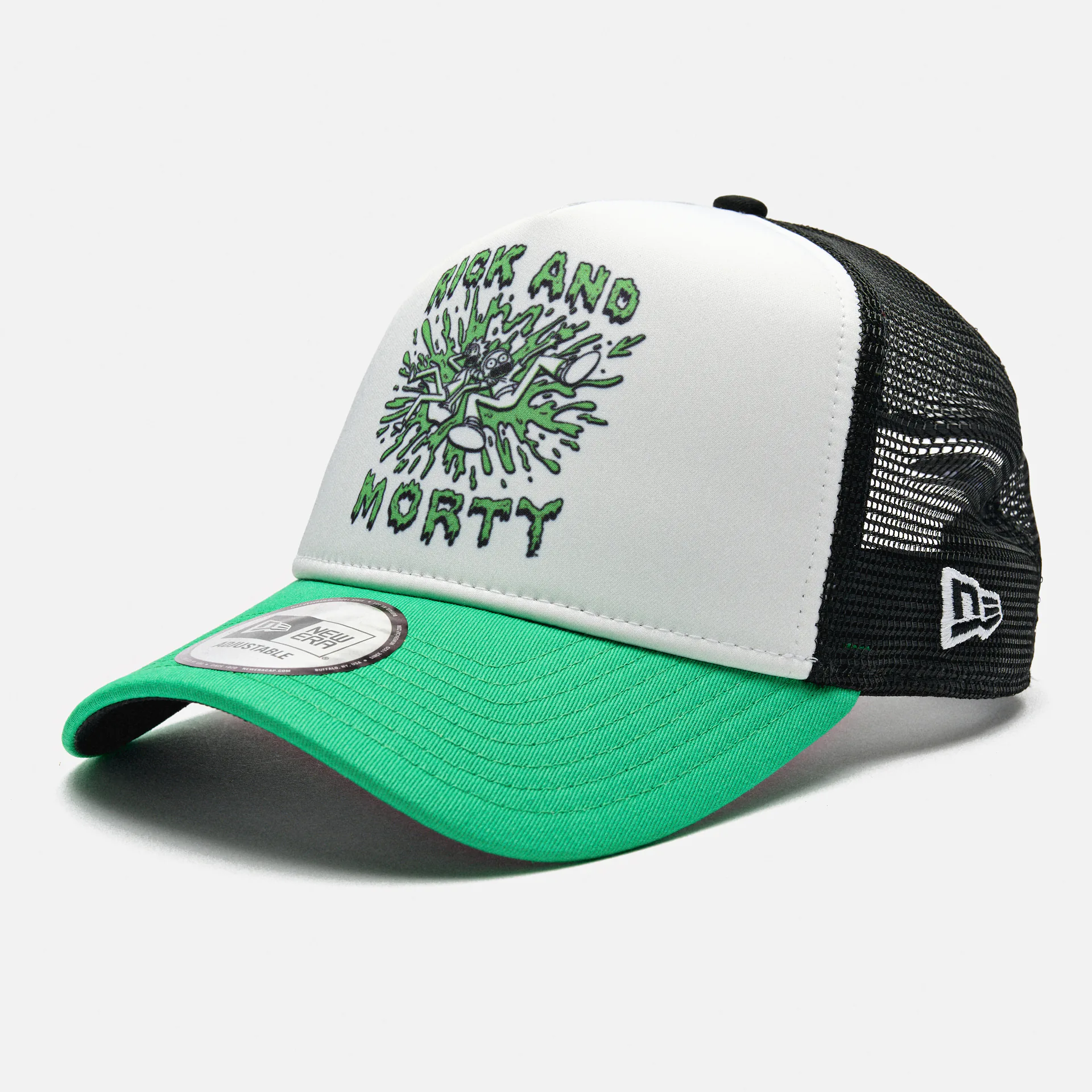 New Era Character Trucker Rick And Morty Snapback Cap Green/White