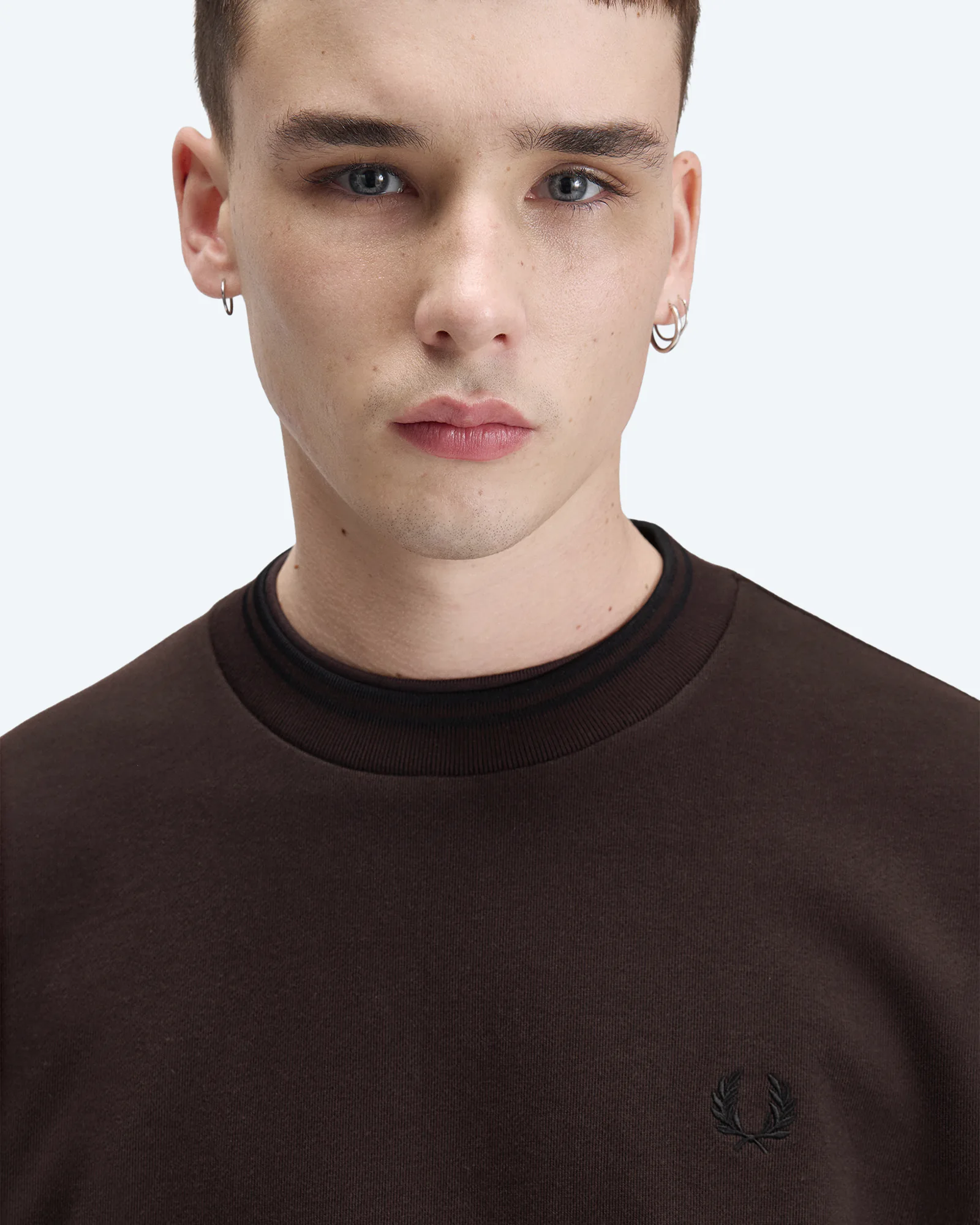 Oversized Tipped Sweatshirt Rich Brown