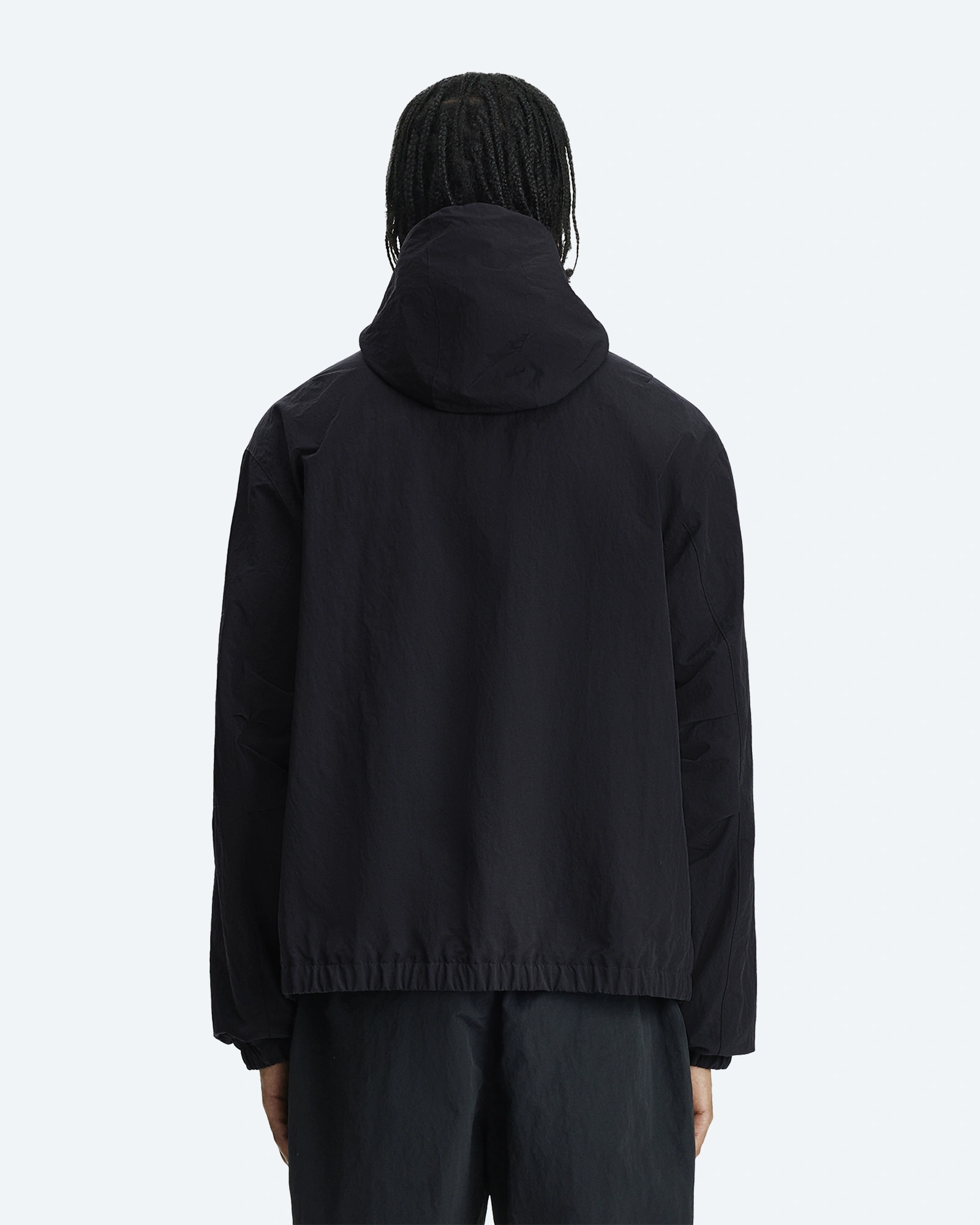 Boxy Hooded Jacket Black