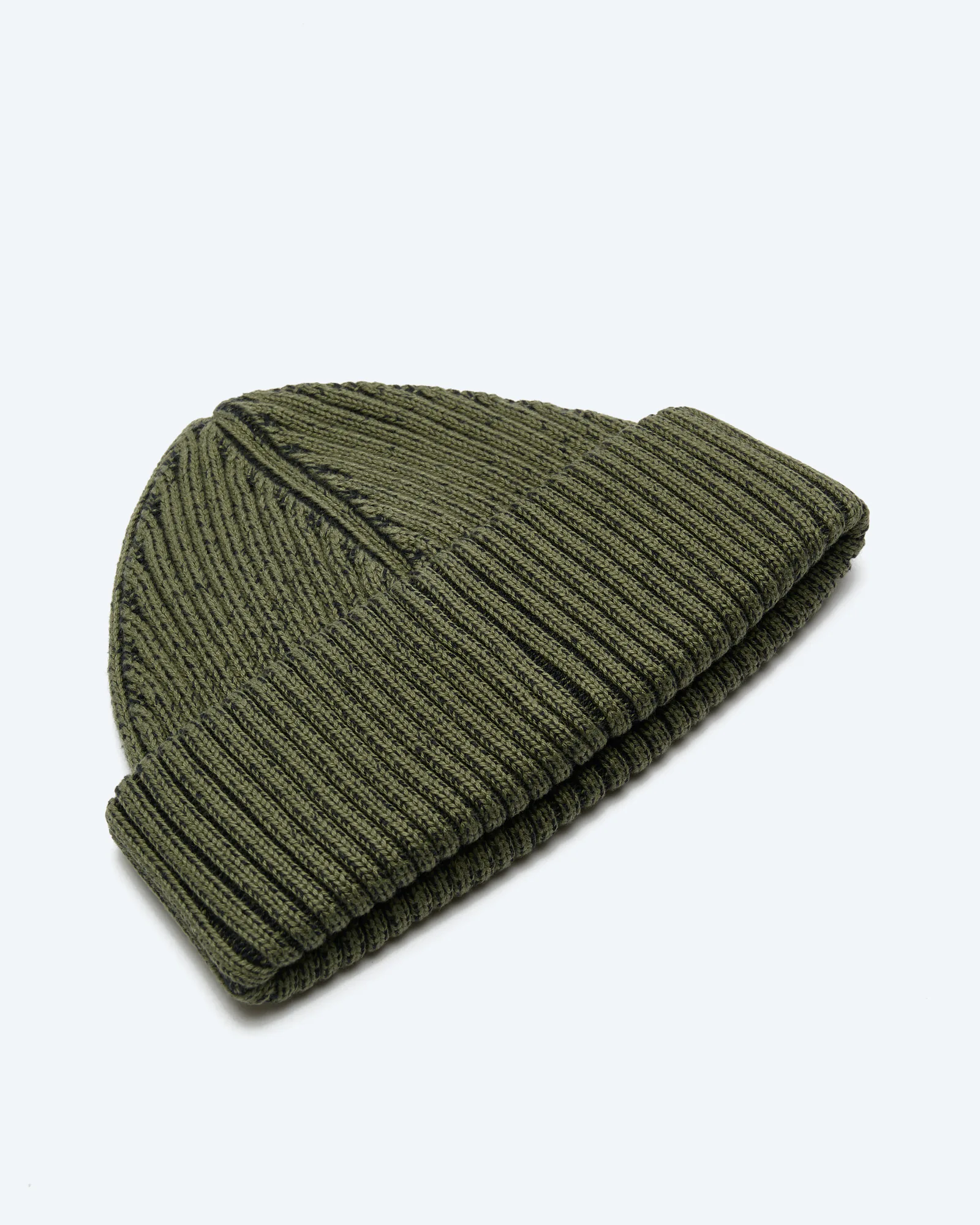 Fred Perry Cotton Ribbed Beanie Laurel Wreath Green / Black
