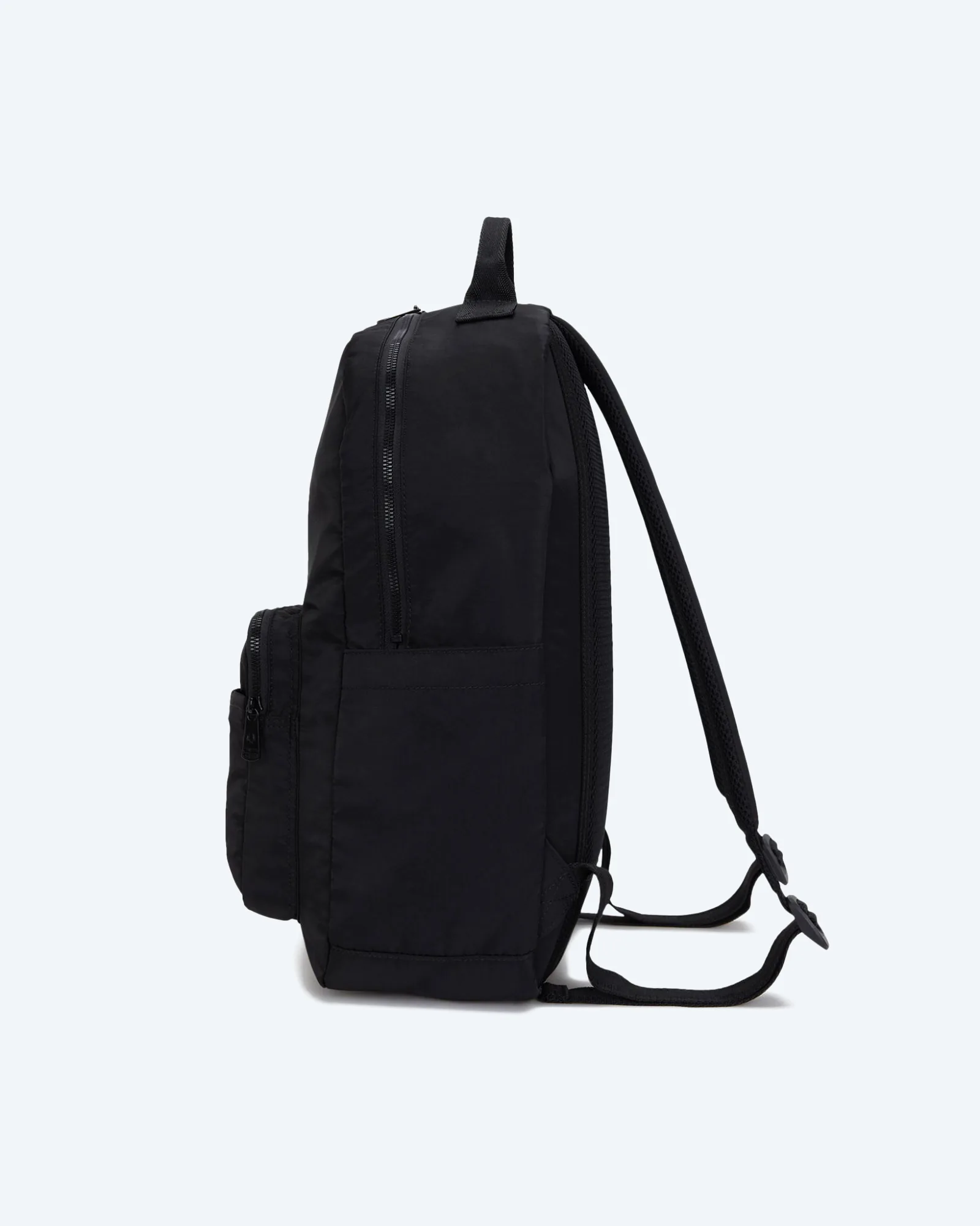 Crinkle Nylon Backpack Black