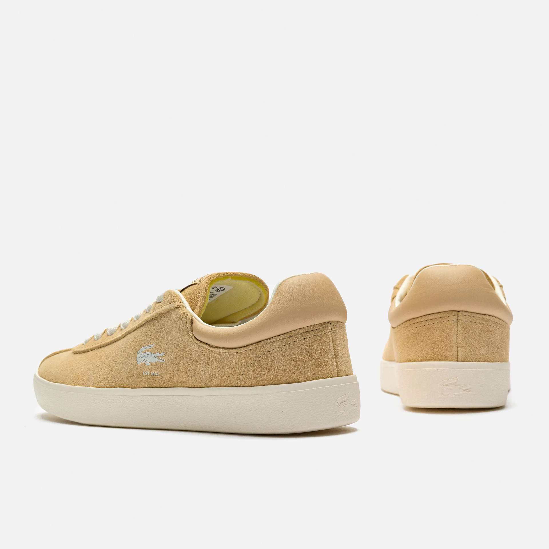 Lacoste Baseshot Tonal Leather Sneaker Light Brown/Offwhite