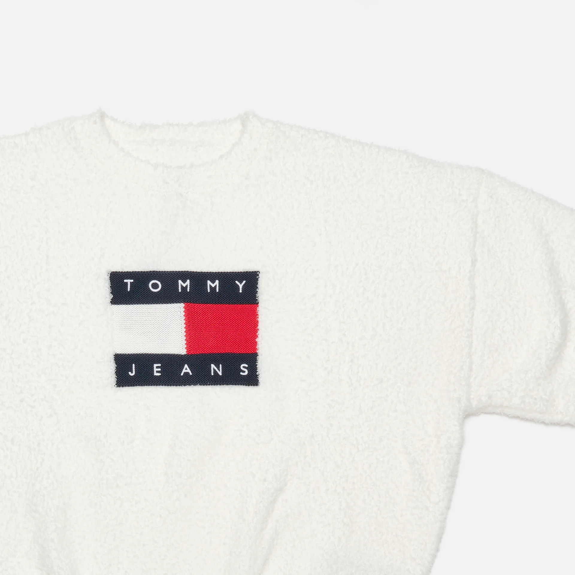 Tommy Jeans Center Flag Sweater Ext Ancient White