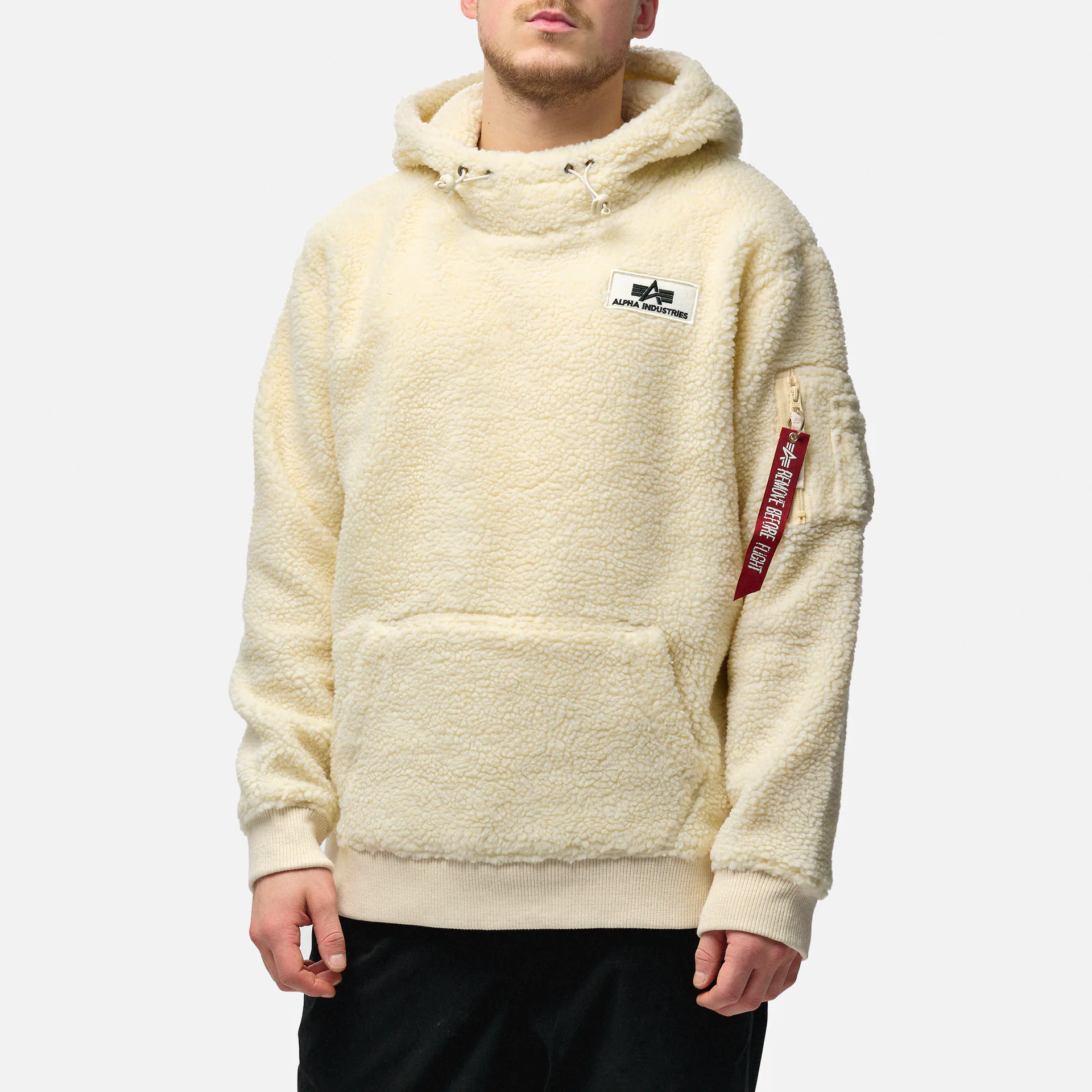 Alpha Industries Teddy Hoody Off White