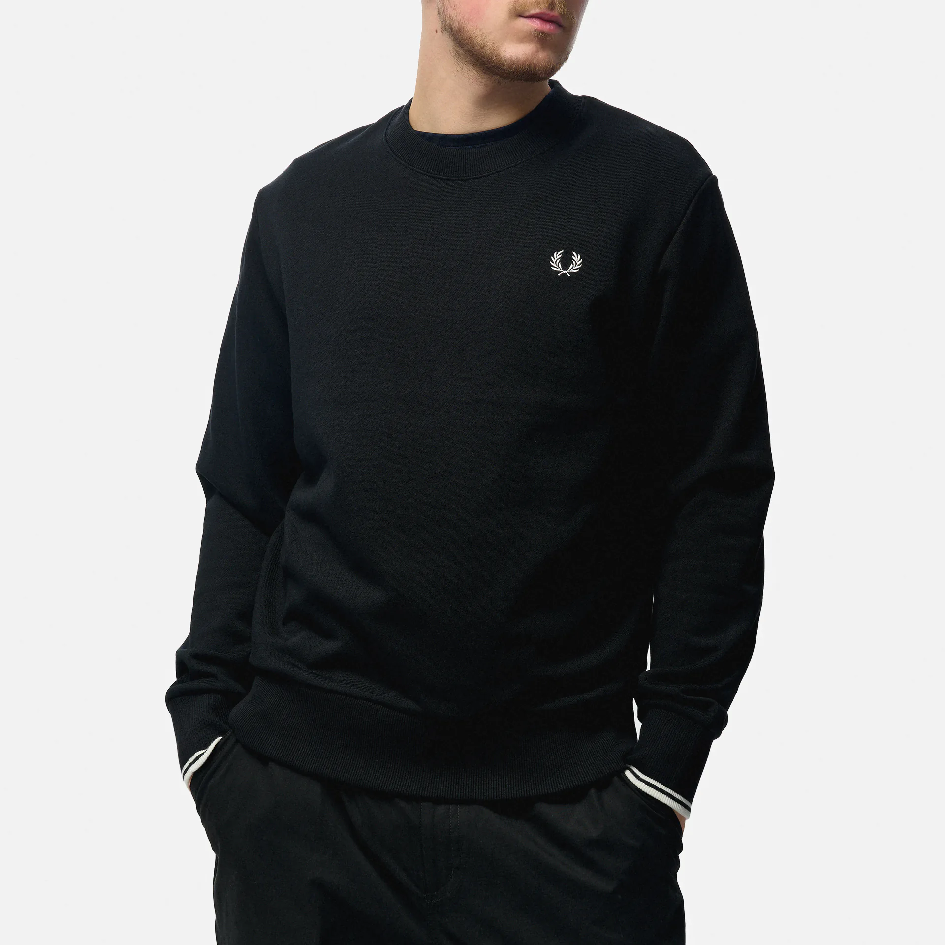 Fred Perry Crew Neck Sweatshirt Black