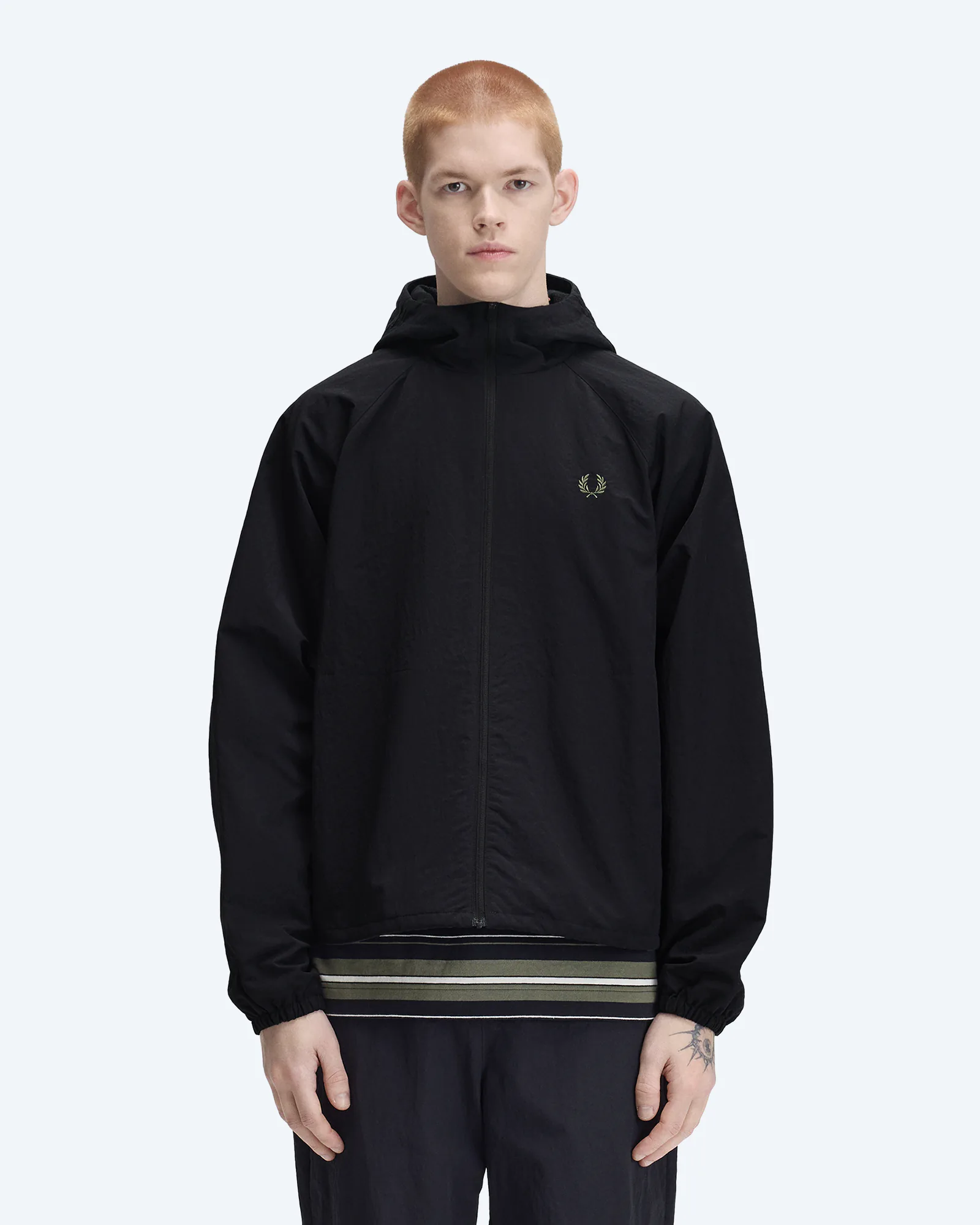 Oversized Hooded Shell Jacket Black