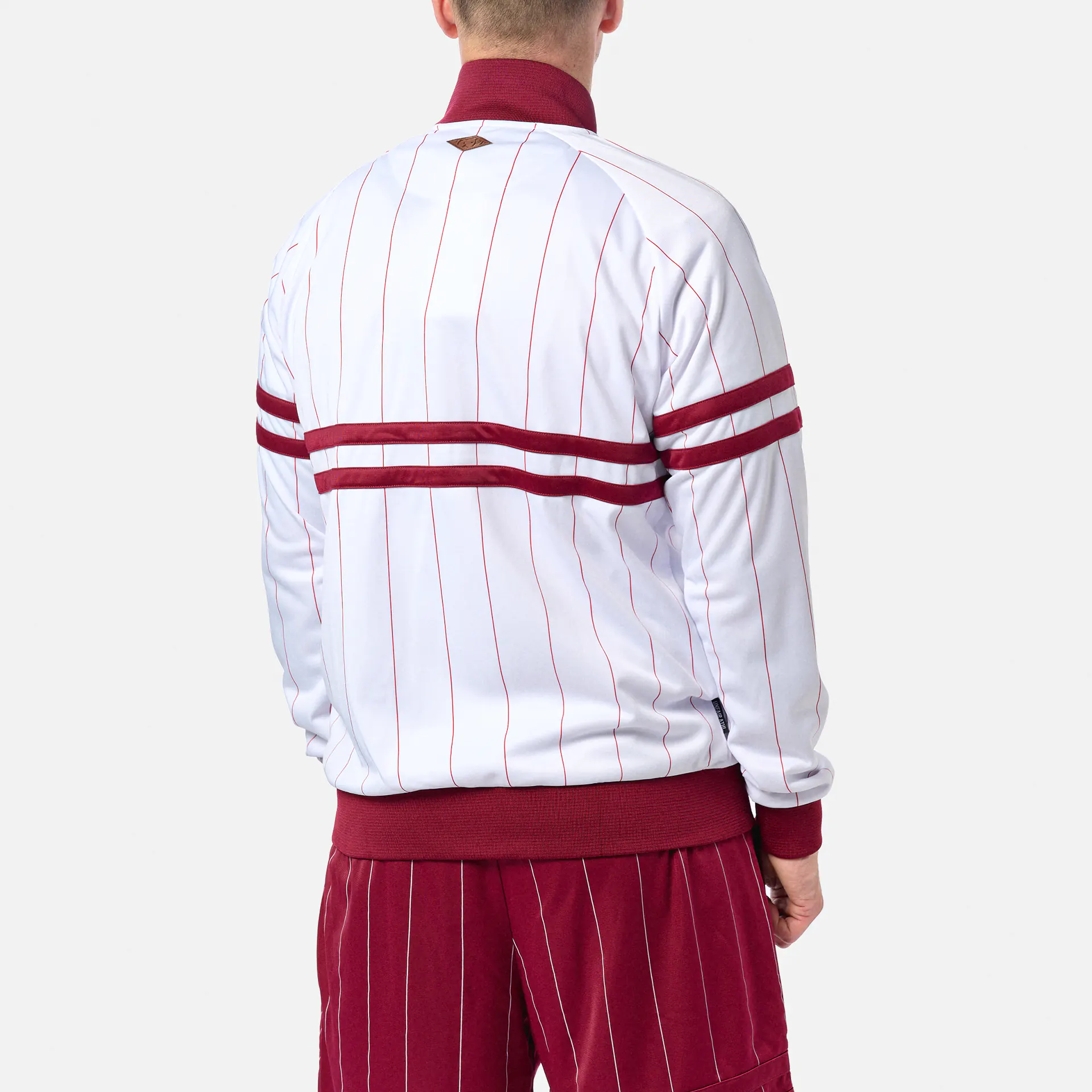 Unfair Athletics DMWU Tracktop Pinstripes White/Burgundy