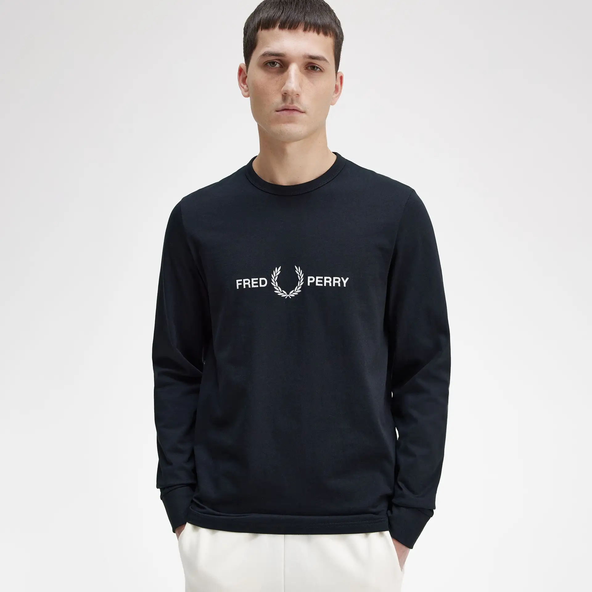 Fred Perry Graphic Branding Longsleeve Black