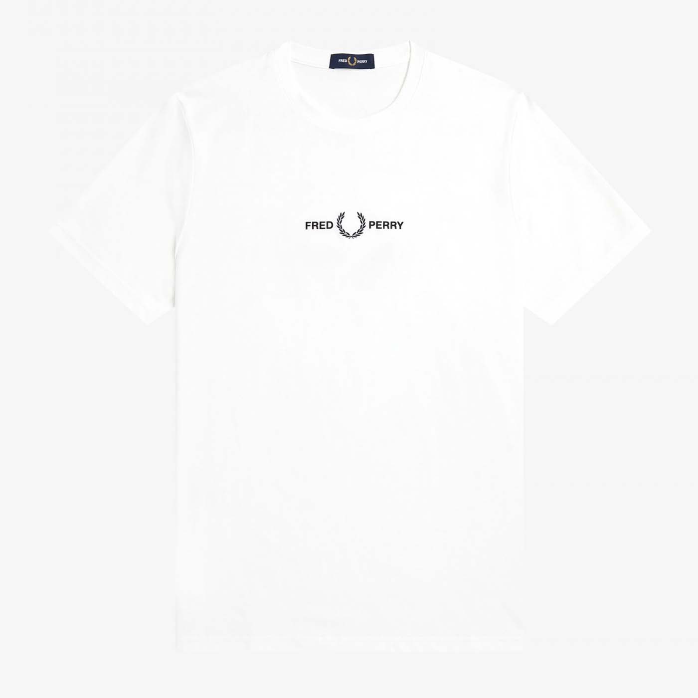 Fred Perry Embroidered T-Shirt White