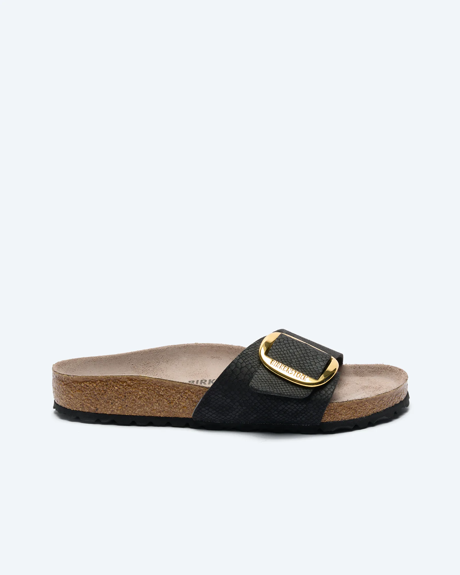 Madrid Big Buckle Synthetics Sandals SYN Python Black