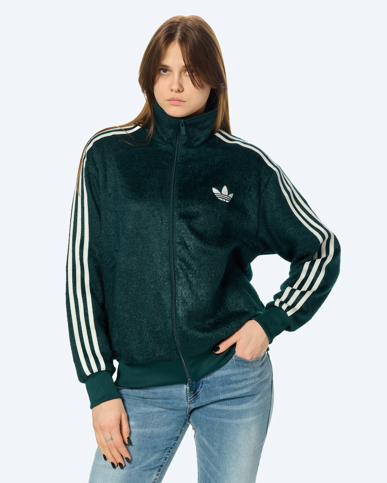 adidas Originals Mohair Firebird Track Top Aurora Ivy