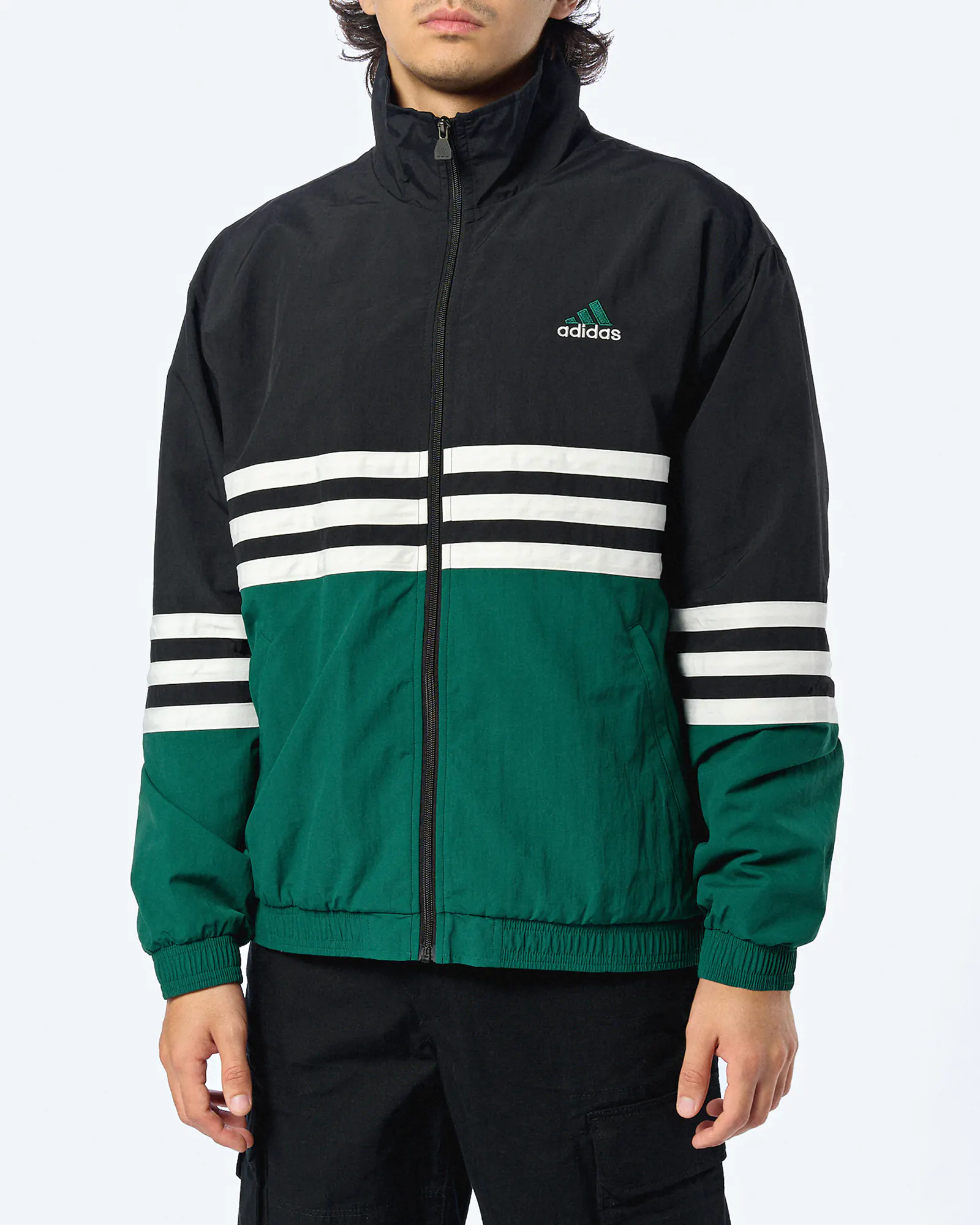 Adidas Archive Track Top Black/Collegiate Green Adidas Archive Track Top Black/Collegiate Green
