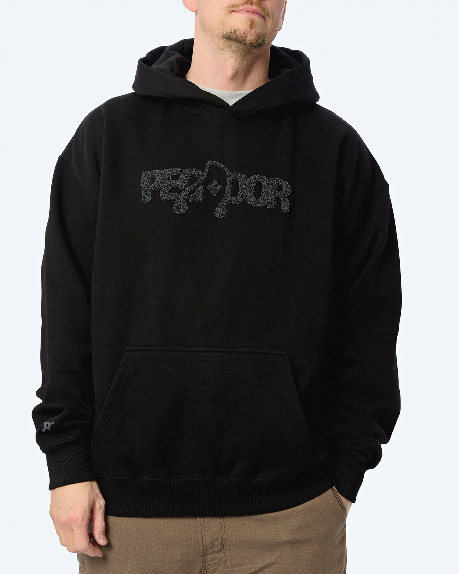 PEGADOR Grange Oversized Hoodie Washed Black PEGADOR Grange Oversized Hoodie Washed Black
