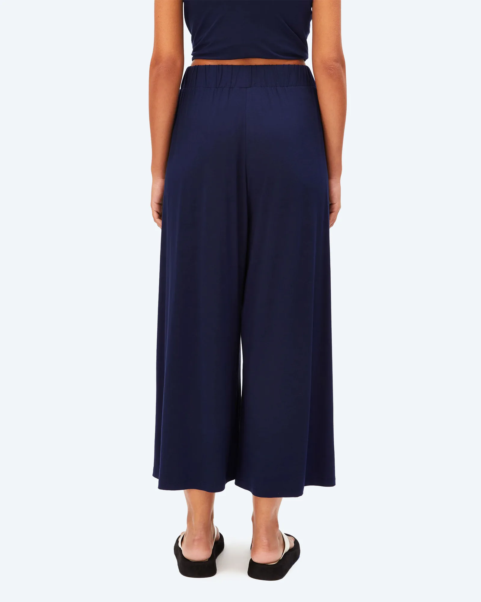 ARMEDANGELS CROPPED JERSEY PANT Tinted Navy