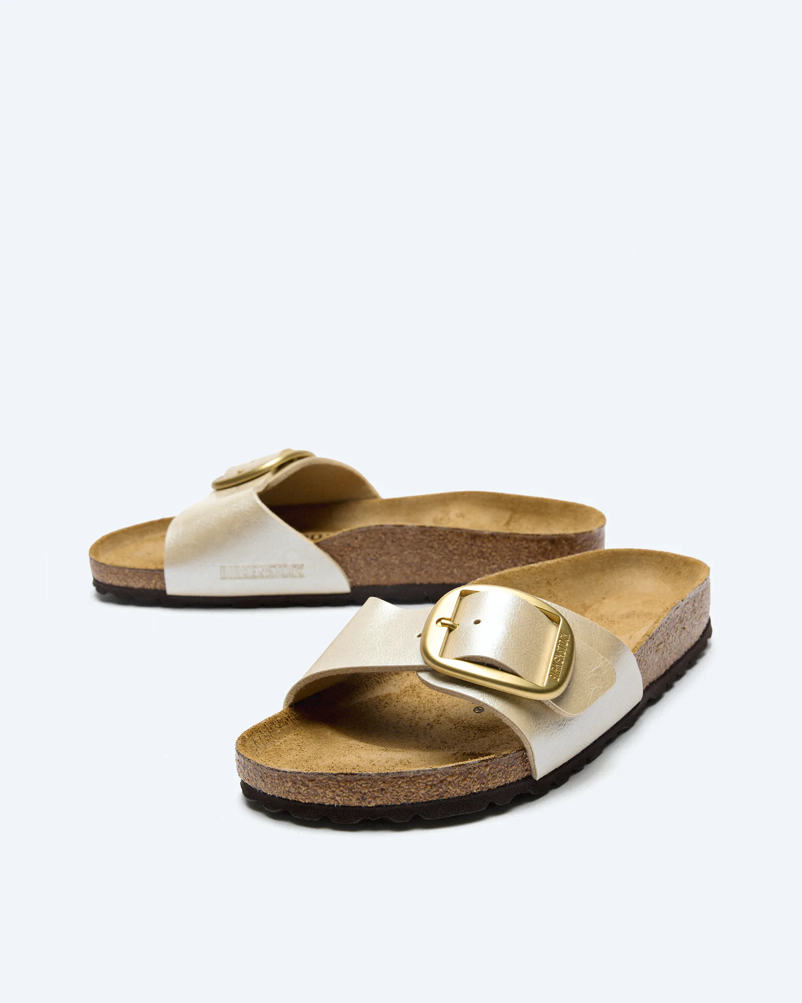 Birkenstock Madrid Big Buckle Narrow Sandals Graceful Pearl White