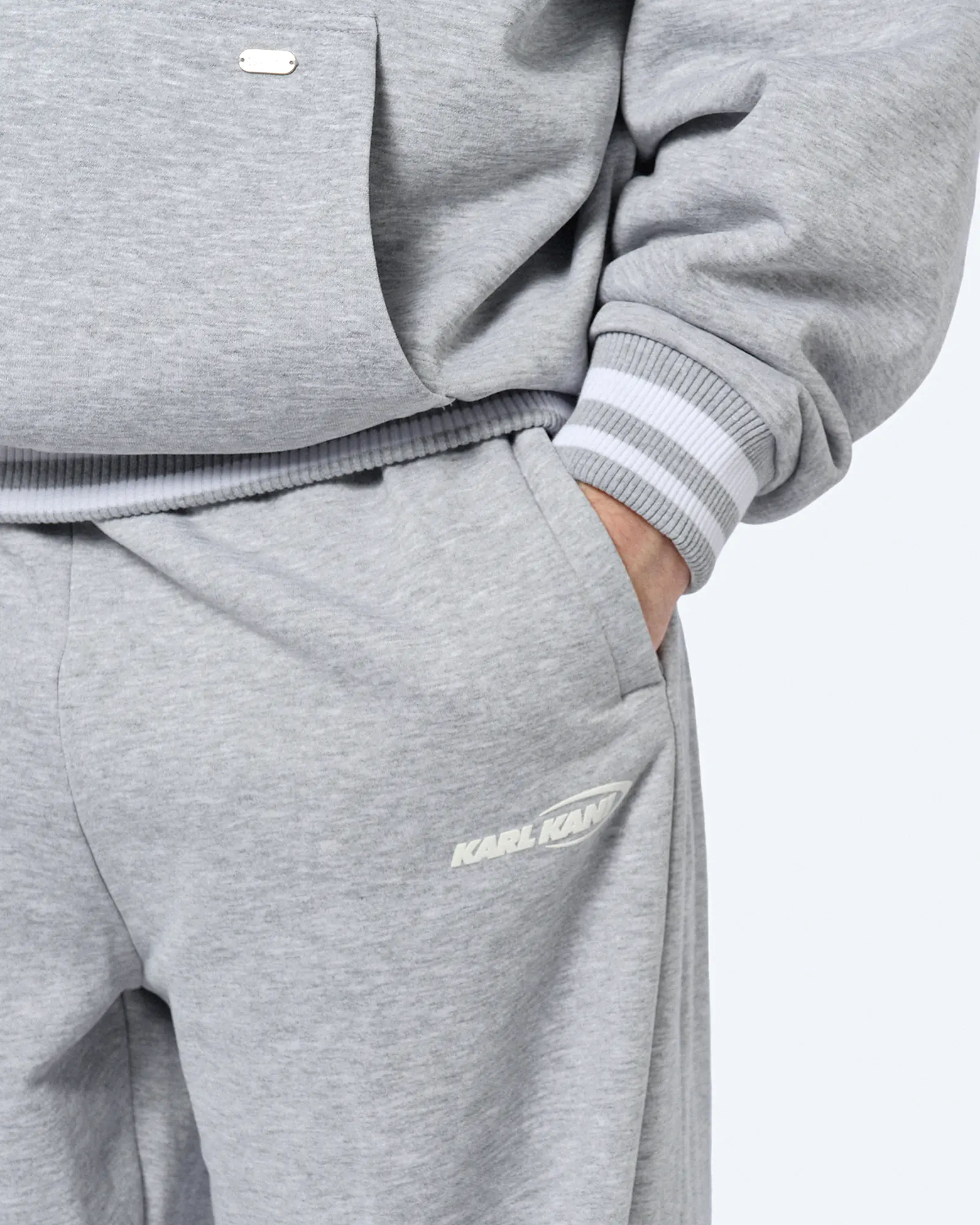 Karl Kani Ellipse Straight Leg Sweatpants Grey Melange Karl Kani Ellipse Straight Leg Sweatpants Grey Melange
