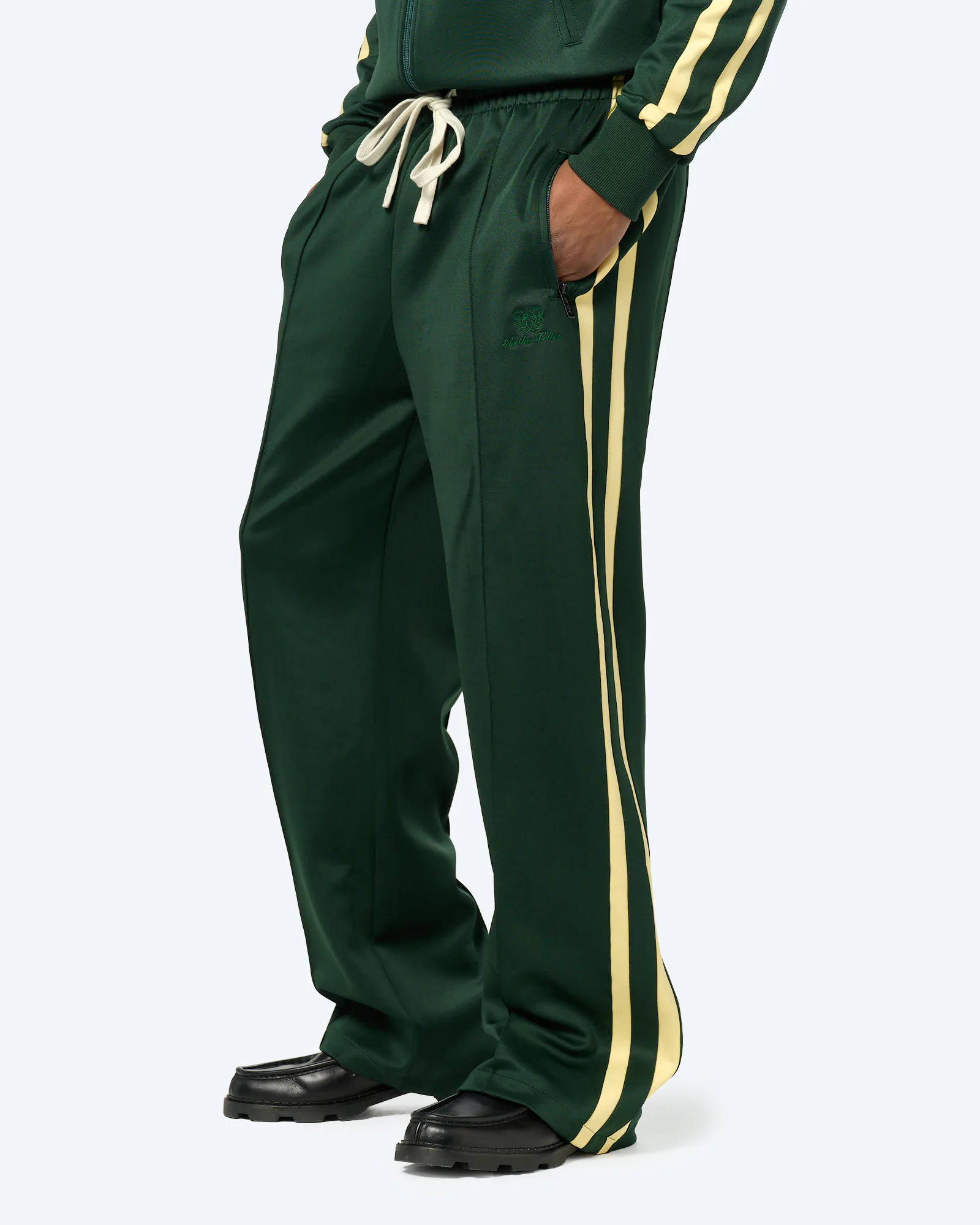 Another Cotton Everyday Wide Fit Track Pant Green