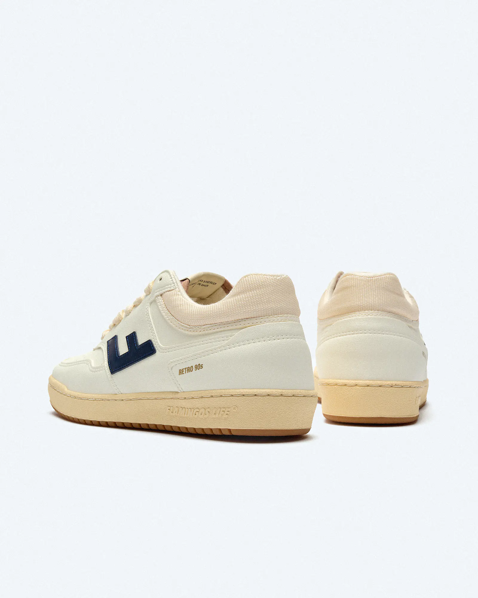 Flamingos Life Retro 90s Sneaker Pearl/Navy/Caramel Flamingos Life Retro 90s Sneaker Pearl/Navy/Caramel