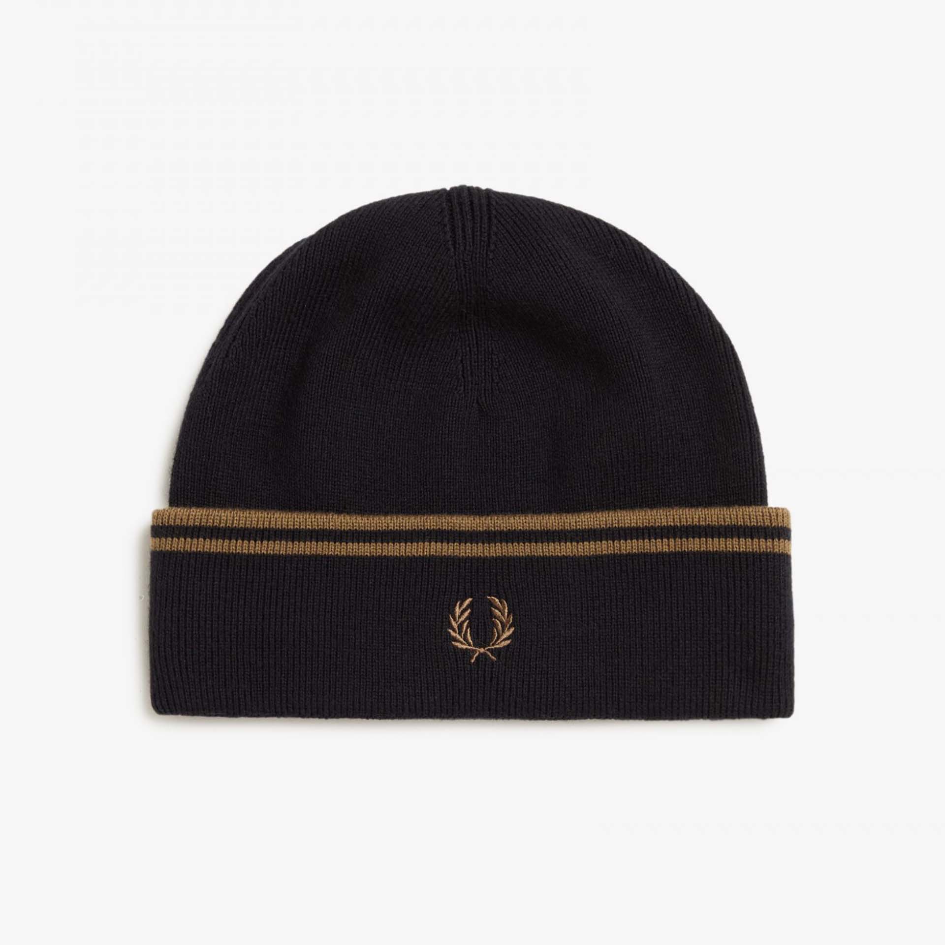 Fred Perry Twin Tipped Merino Wool Beanie Black