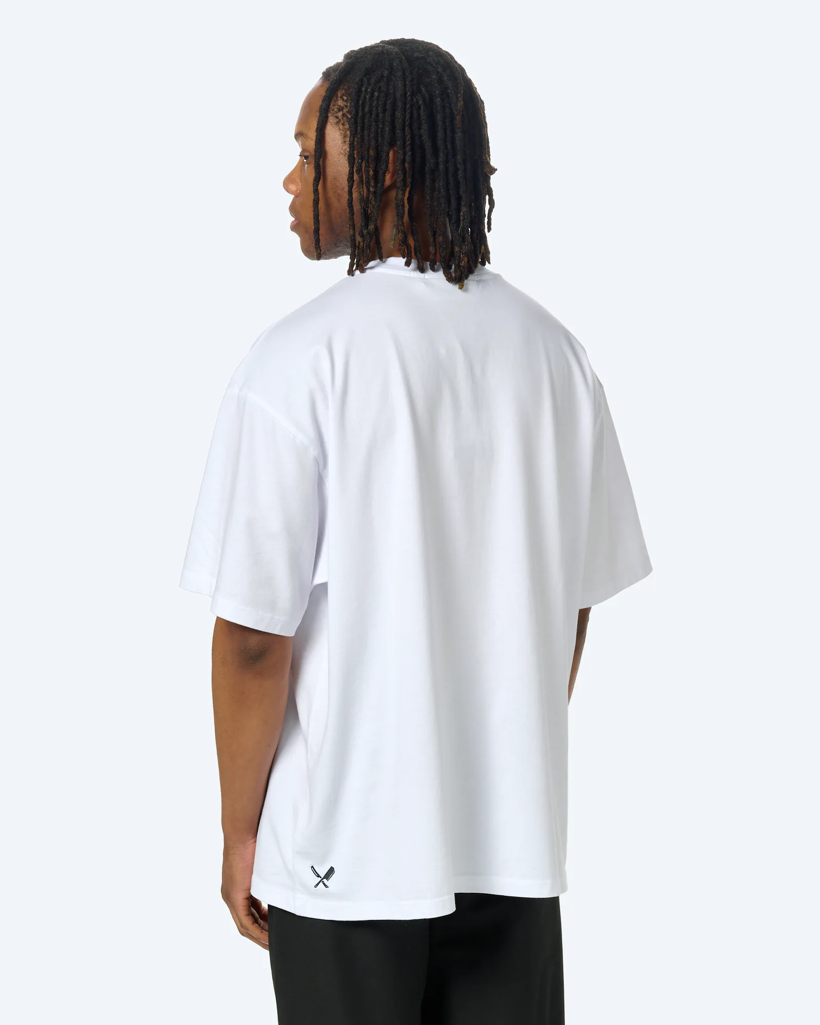 Distorted People Classic Peached Oversized T-Shirt White
