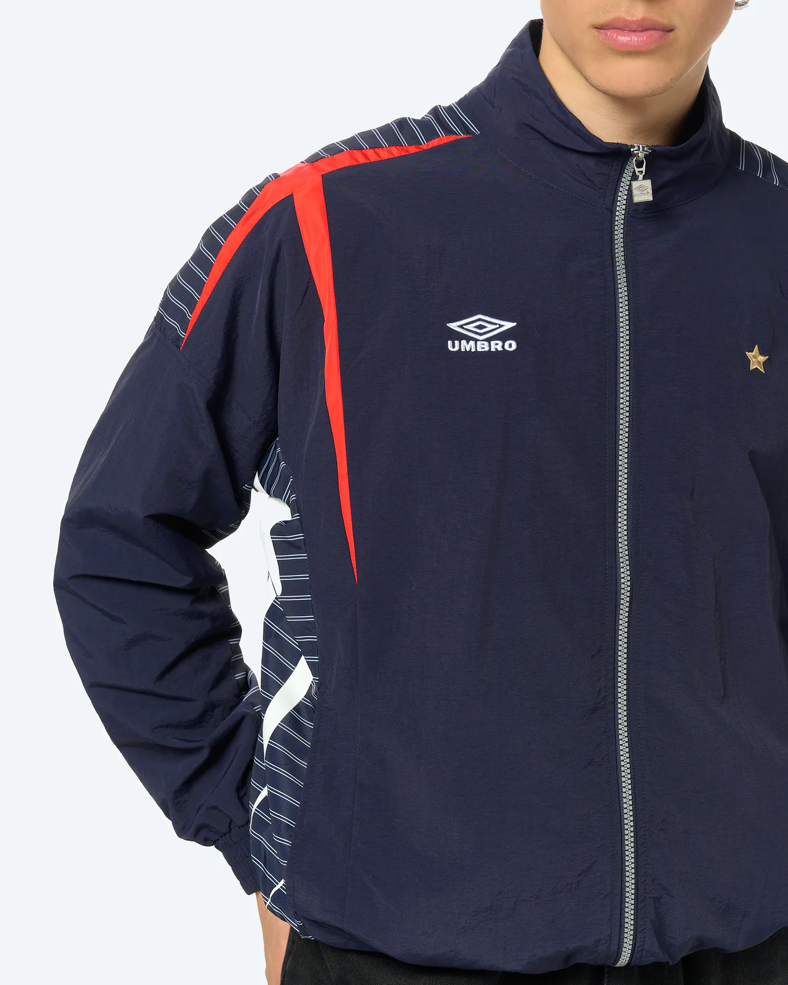 Umbro Relaxed Track Jacket Baritone Blue/Brilliant White/Goji Berry