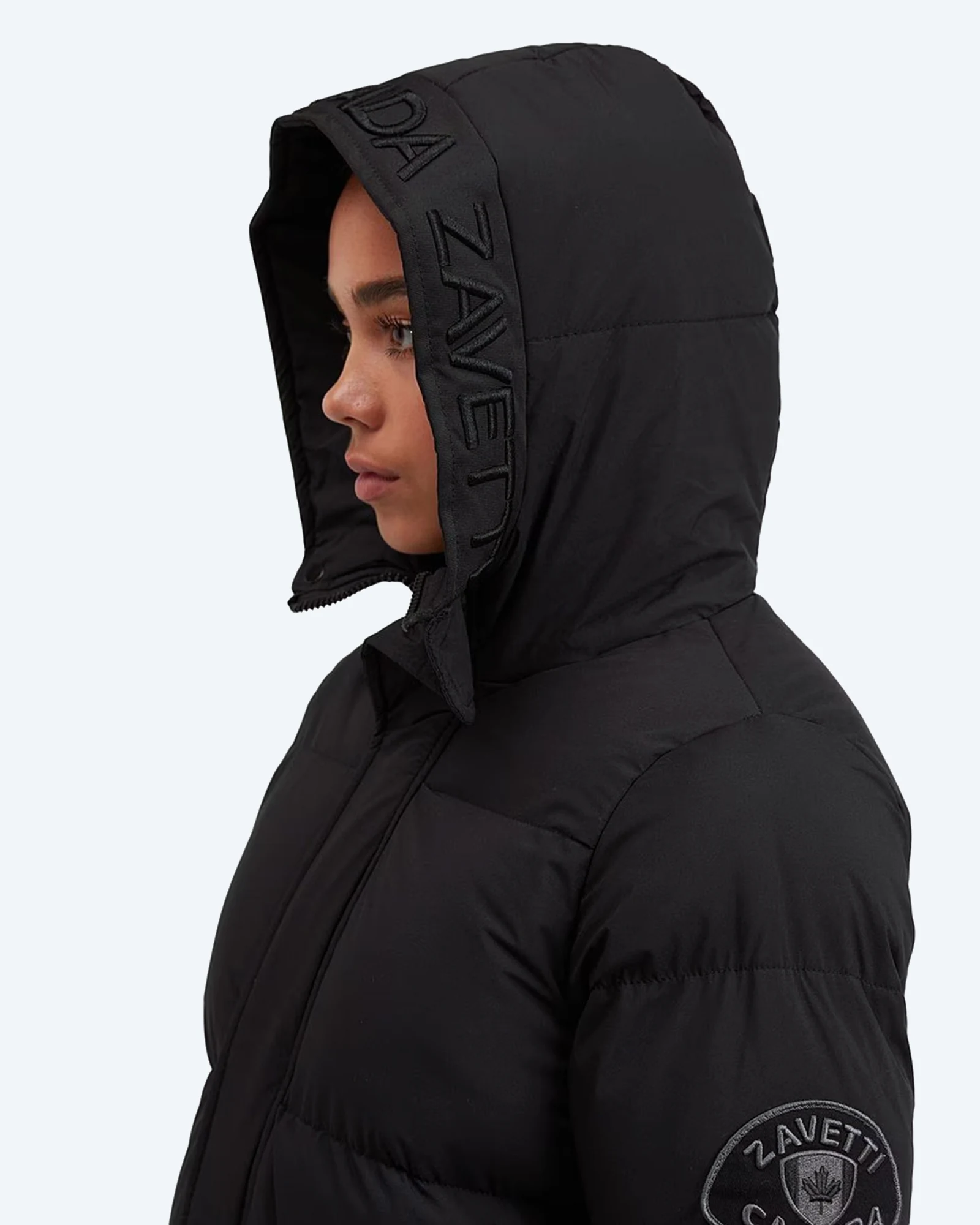 W Alora Longline Puffer Jacket Black